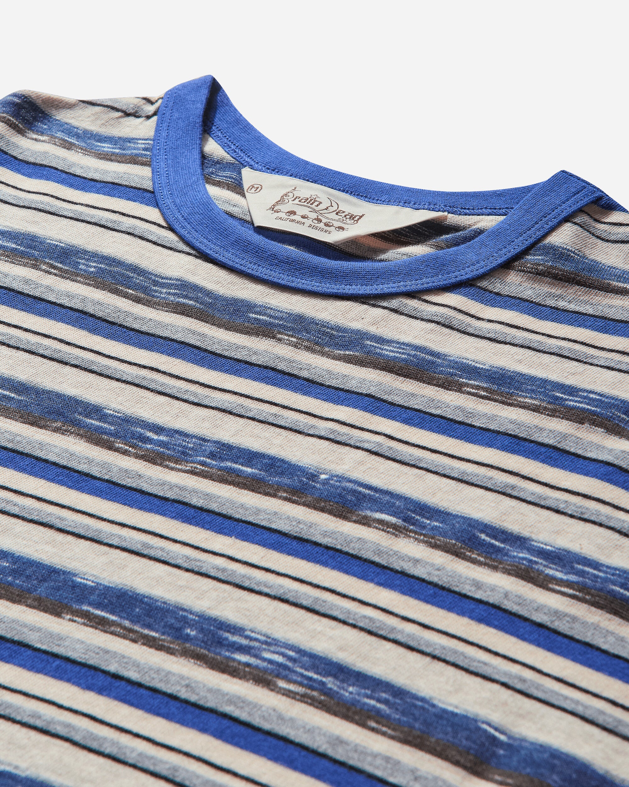 Brain Dead Toni Stripe T-Shirt Blue Multi T-Shirts Shortsleeve BDS25T000O43 BLMUL