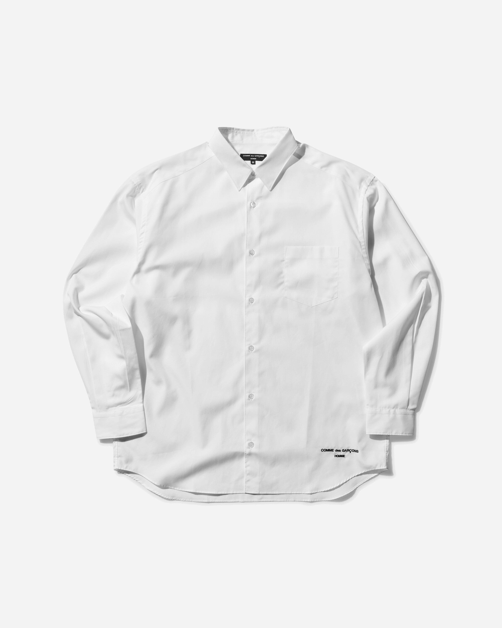 Men s Cotton Broad Shirt White Slam Jam