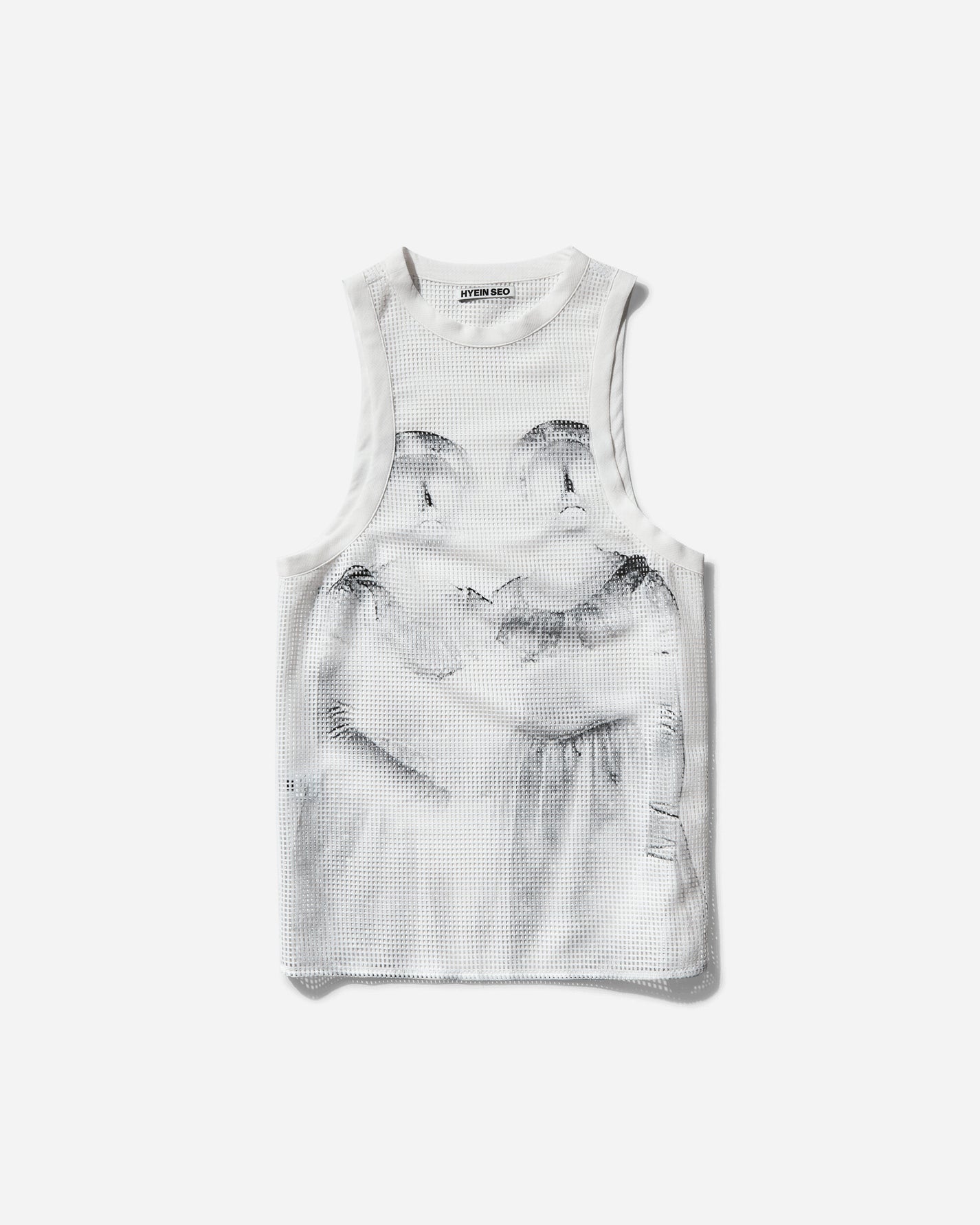 HYEIN SEO Wmns Jr Mesh Sleeveless White T-Shirts Cropped SS25TS7W 2