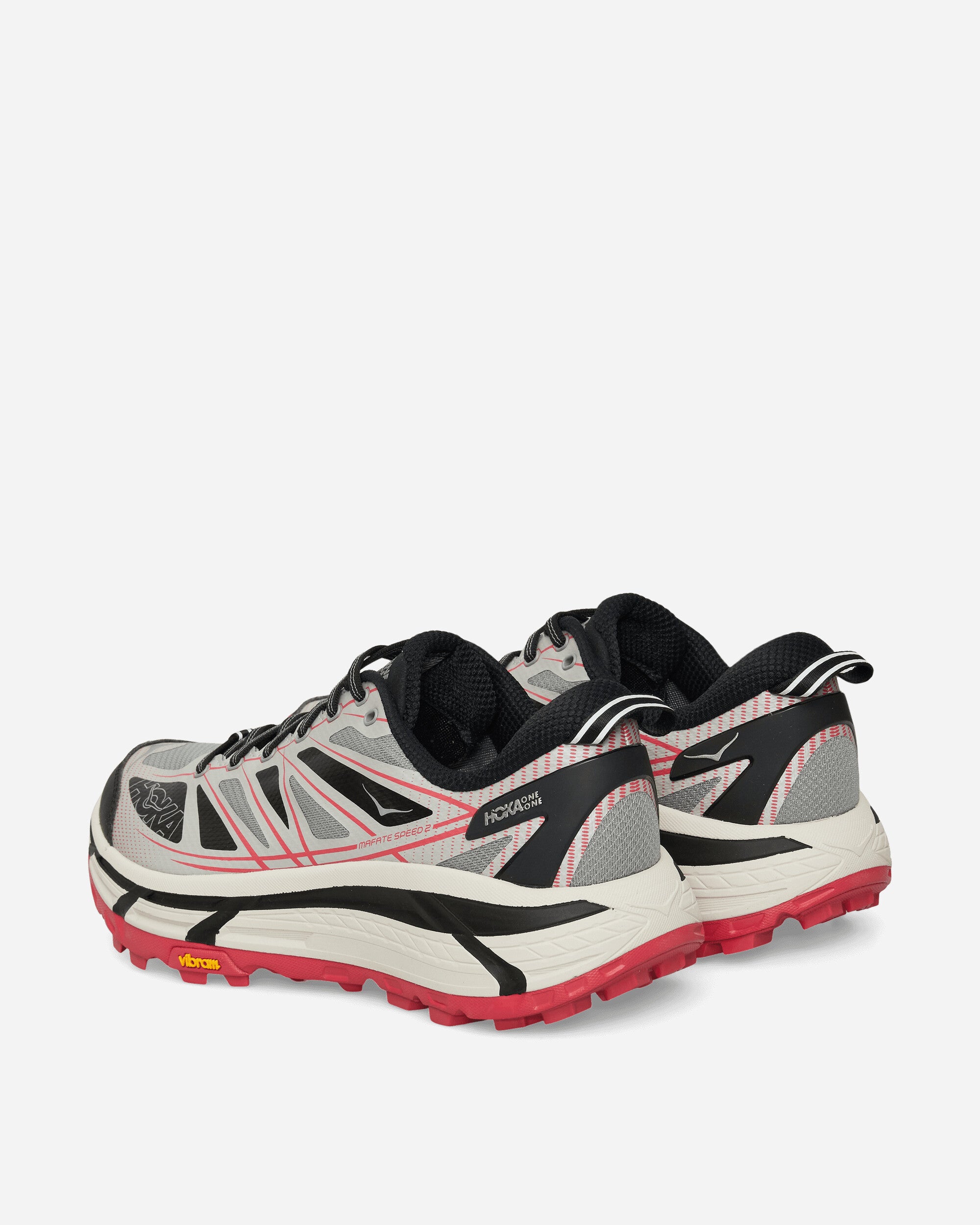 Hoka One One U Mafate Speed 2 Galactic Grey/Ruby Red Sneakers Low 1126851-GTCG