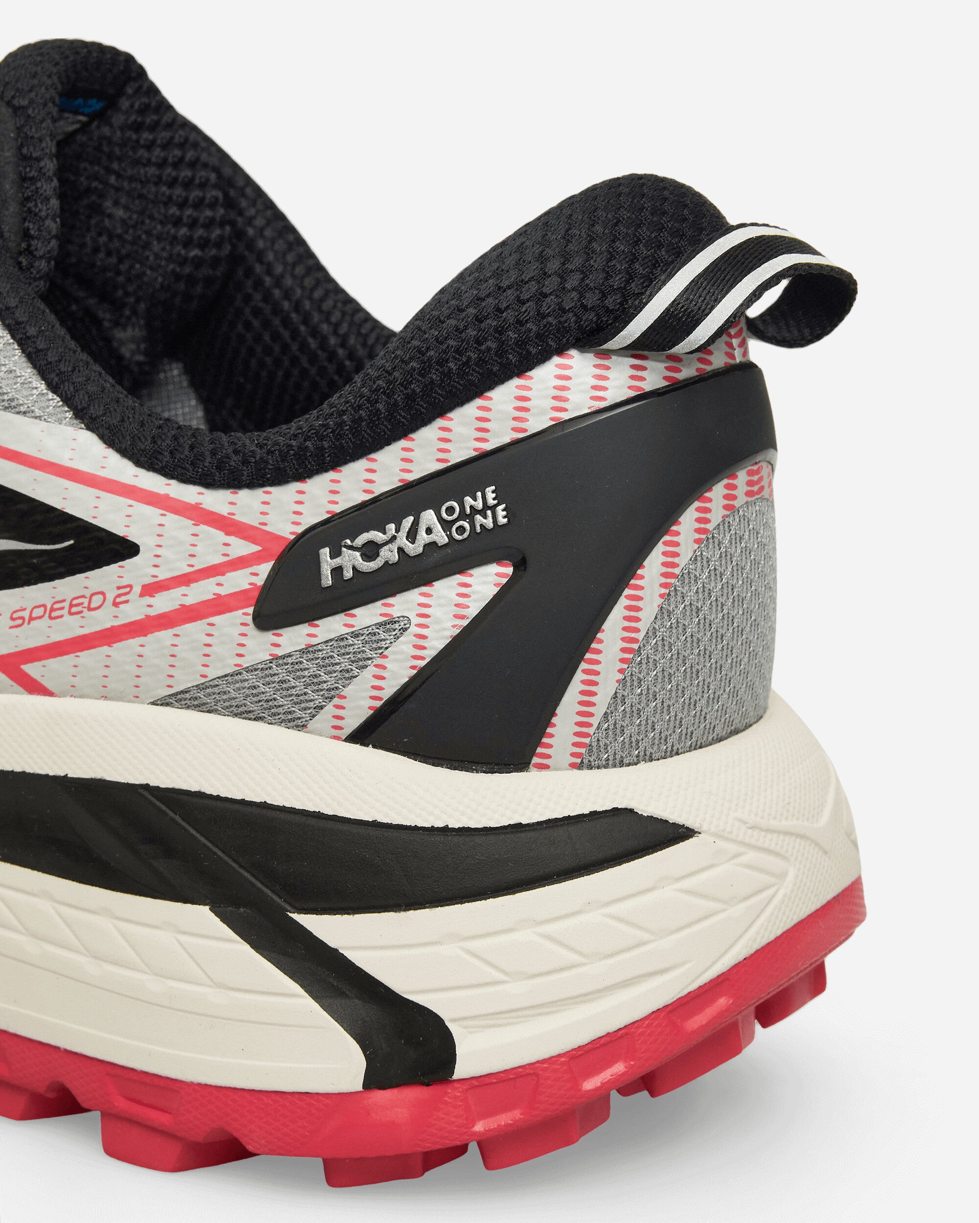 Hoka One One U Mafate Speed 2 Galactic Grey/Ruby Red Sneakers Low 1126851-GTCG