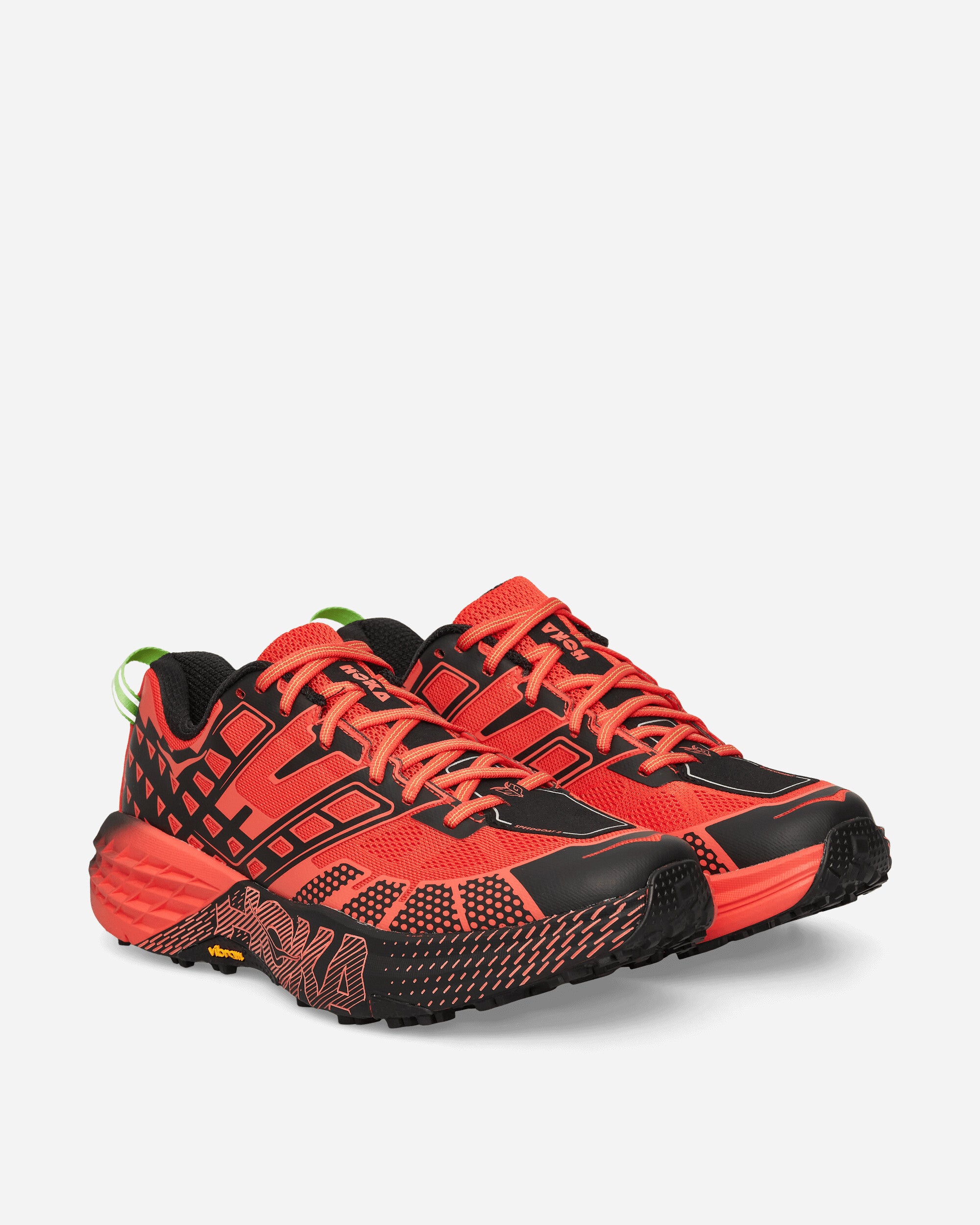 Hoka One One U Speedgoat 2 Tomato/Electric Green Sneakers Low 1162710-TLCT