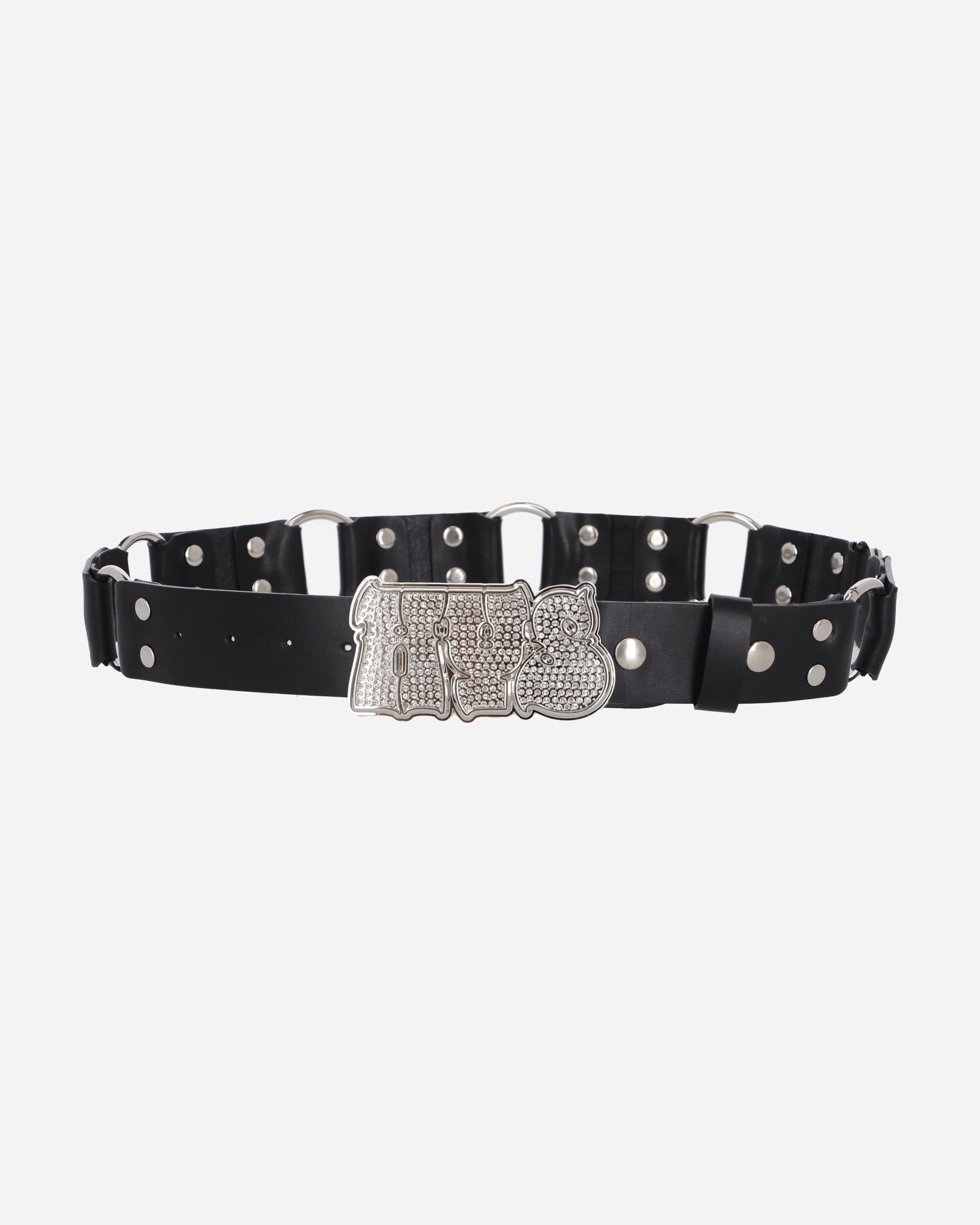 Hysteric Glamour Wmns Hypnotized Logo Ring Leather Belt Black Belts Belt 01251QE01 96