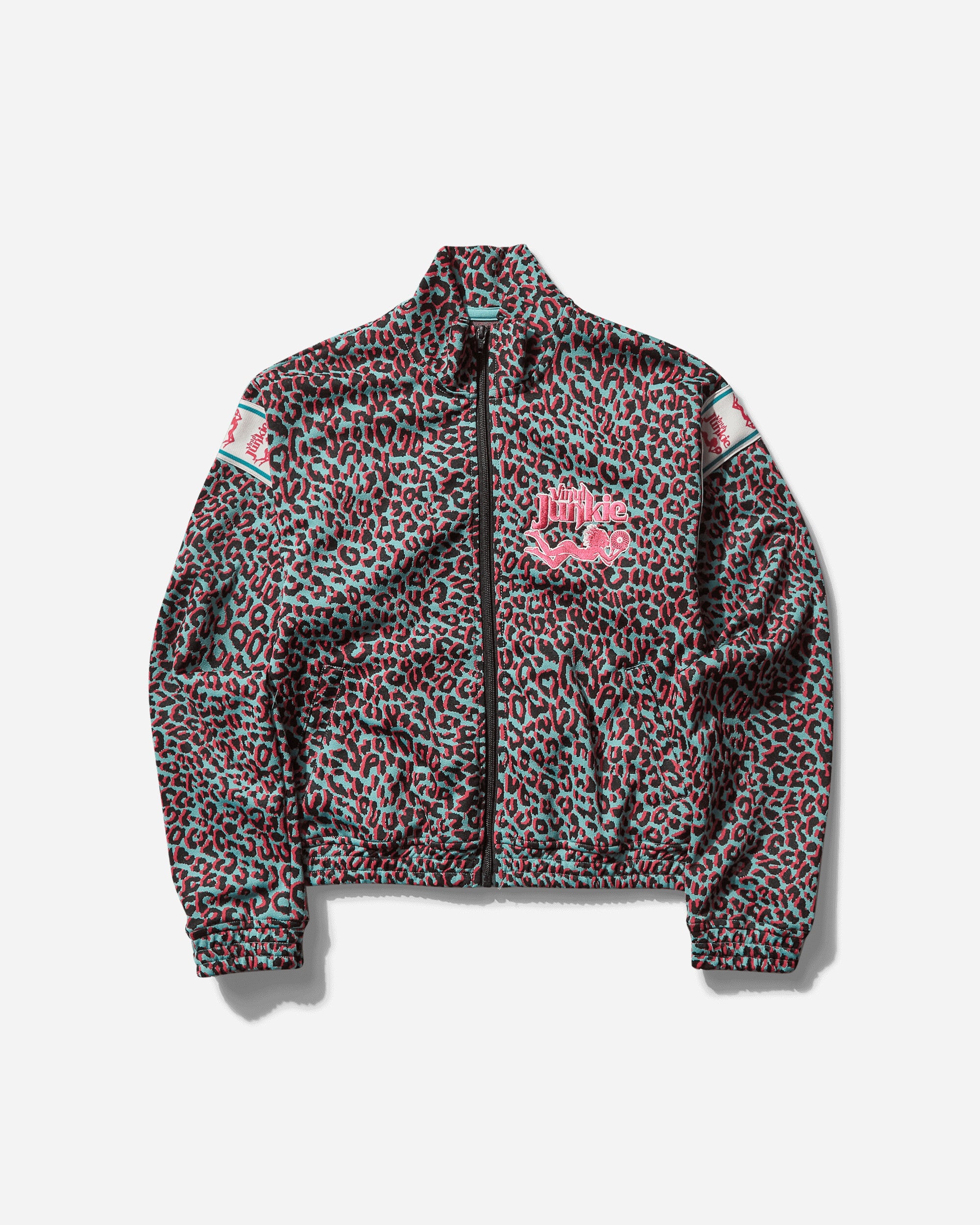 Hysteric Glamour Wmns Vinyl Junkie Track Jacket Green Pattern Sweatshirts Track Tops 01251AB04 64