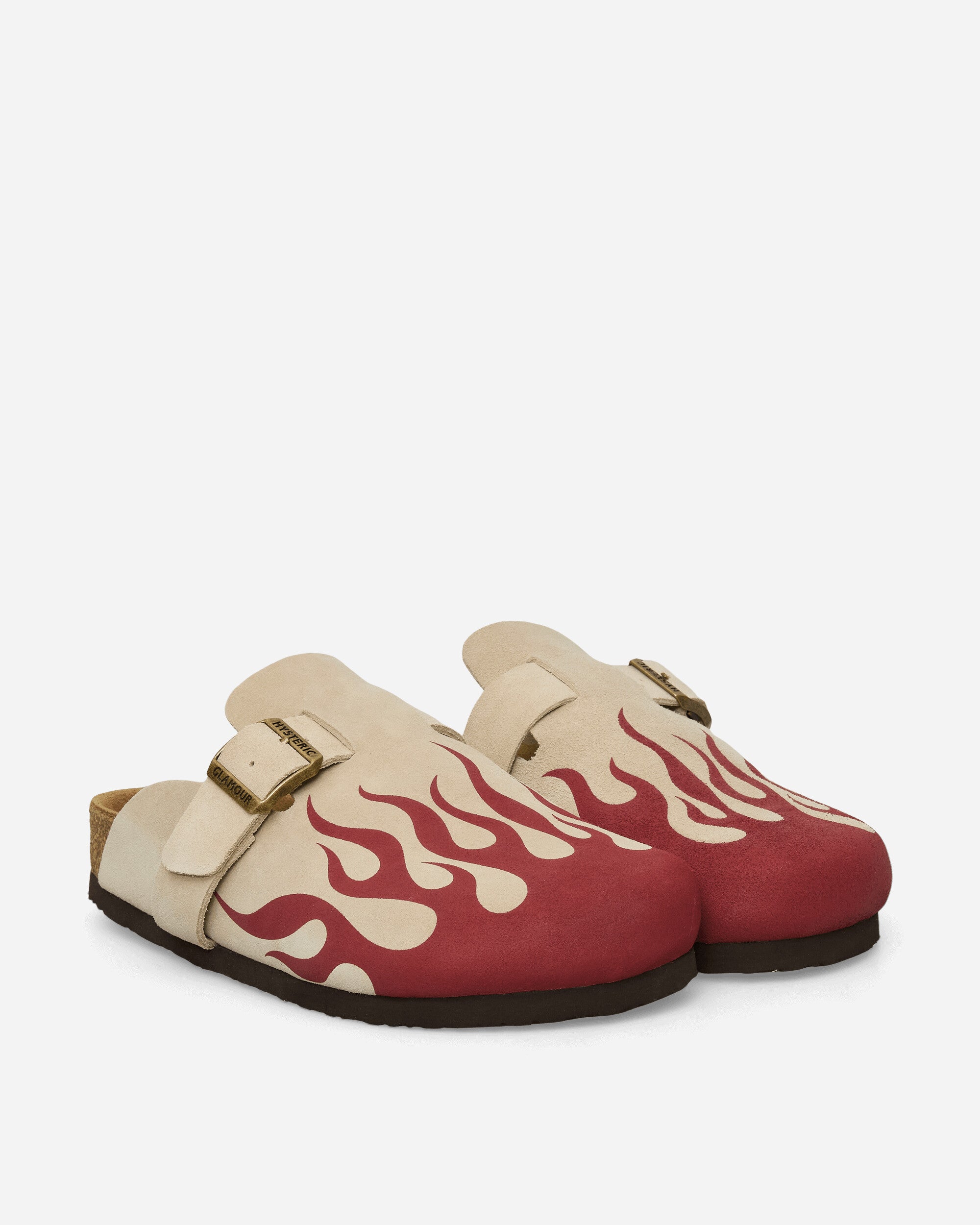 Hysteric Glamour Wmns Fire Pattern Sandals Beige Sandals and Slides Sandals and Mules 01251QS01 10