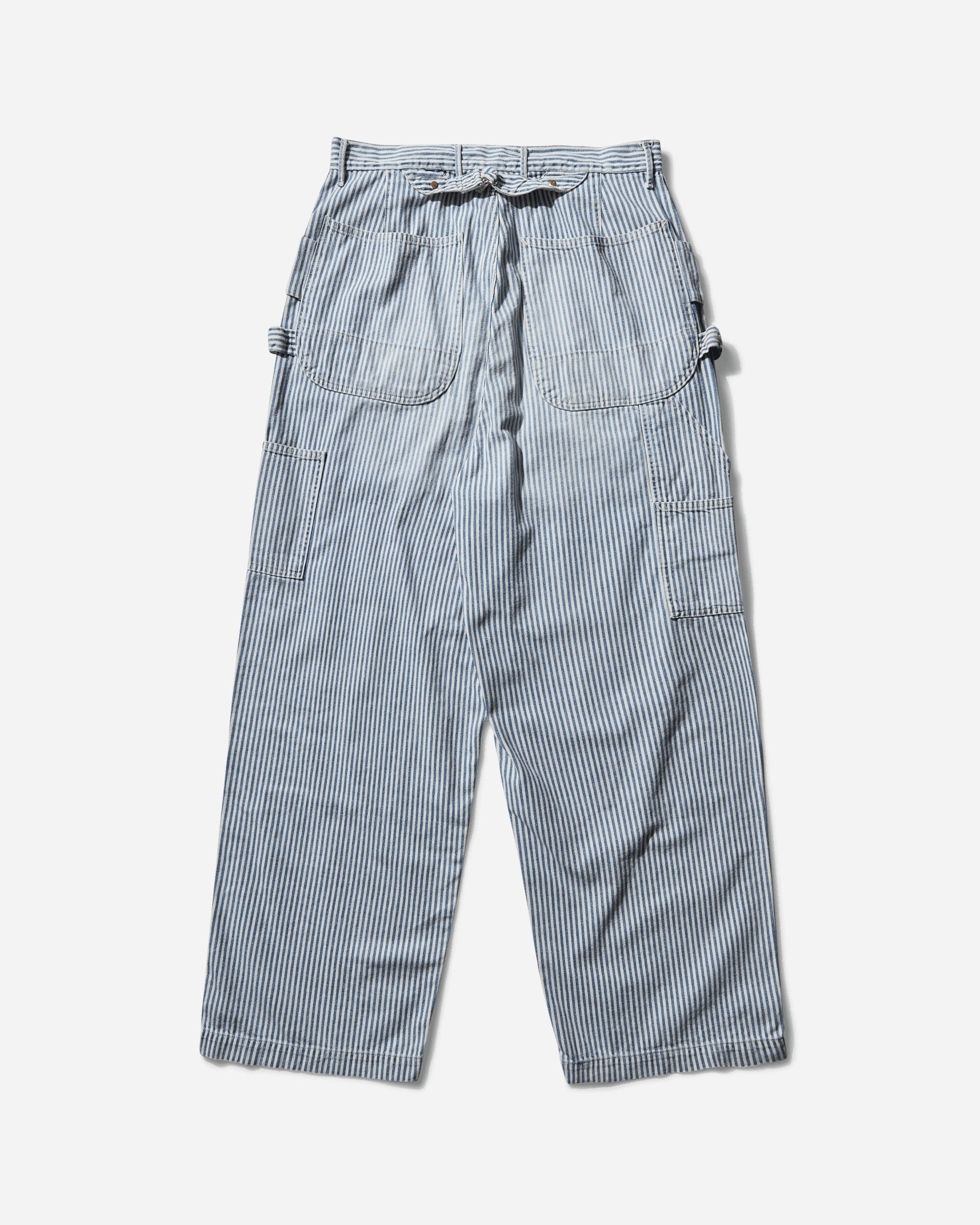 KAPITAL 10Oz Hickoree Stripe Zipper Wide Lumber Pants Hickoree Pants Cargo K2403LP100 HICKOREE