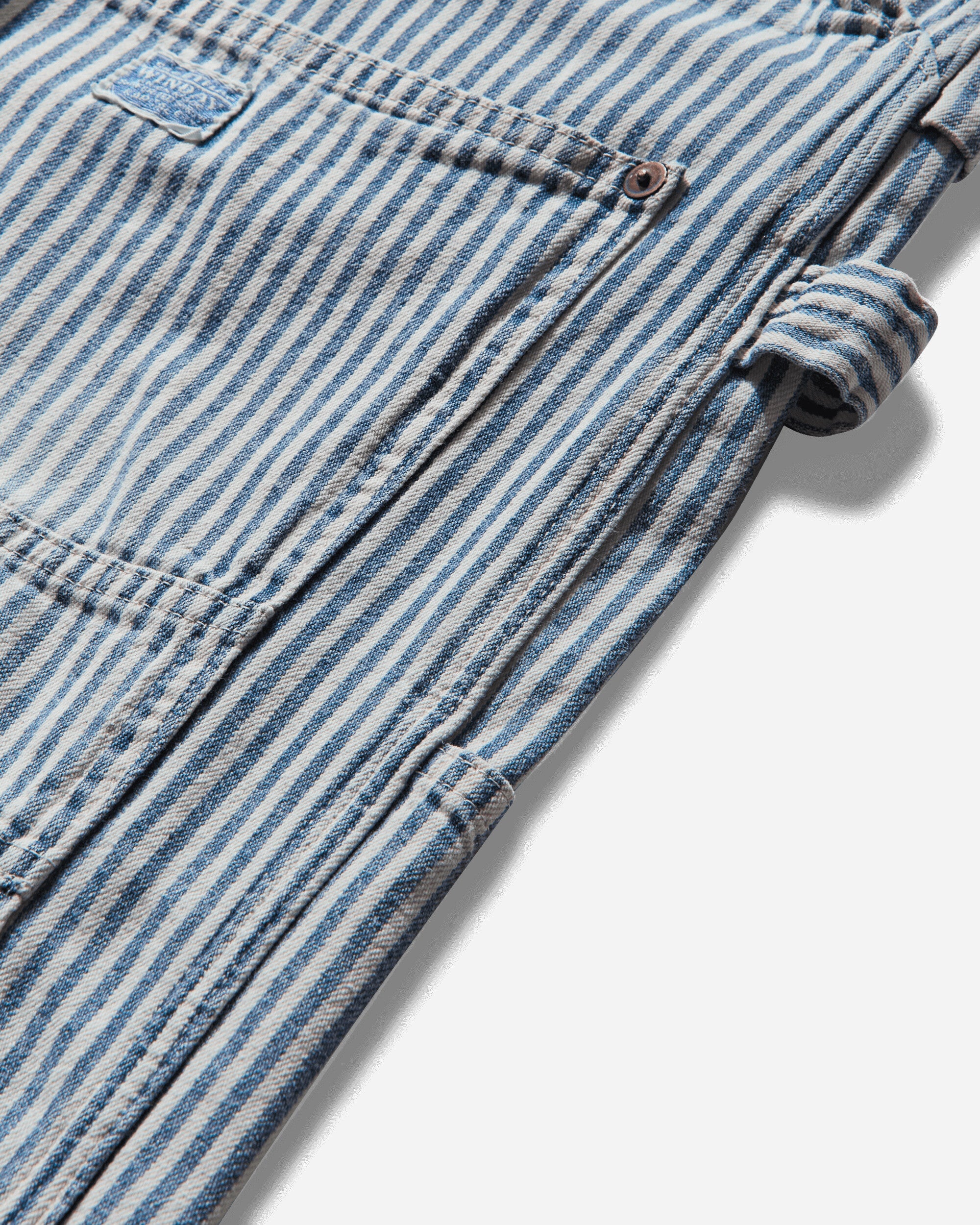 KAPITAL 10Oz Hickoree Stripe Zipper Wide Lumber Pants Hickoree Pants Cargo K2403LP100 HICKOREE