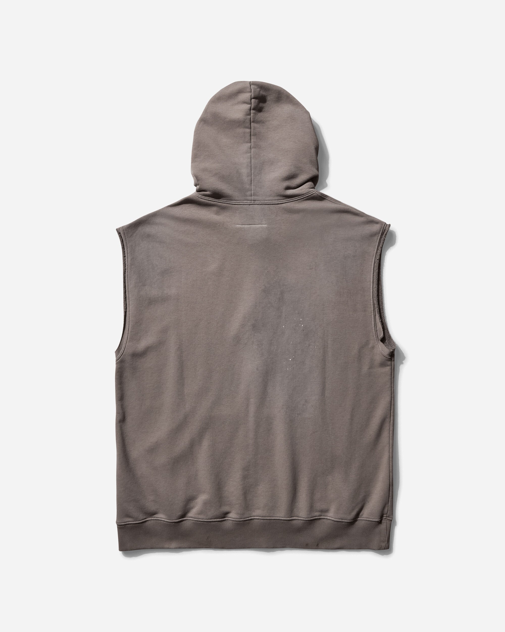 MM6 Maison Margiela Sleeveless Zipped Hoodie Taupe Sweatshirts Zip-Ups SH2HG0005 803