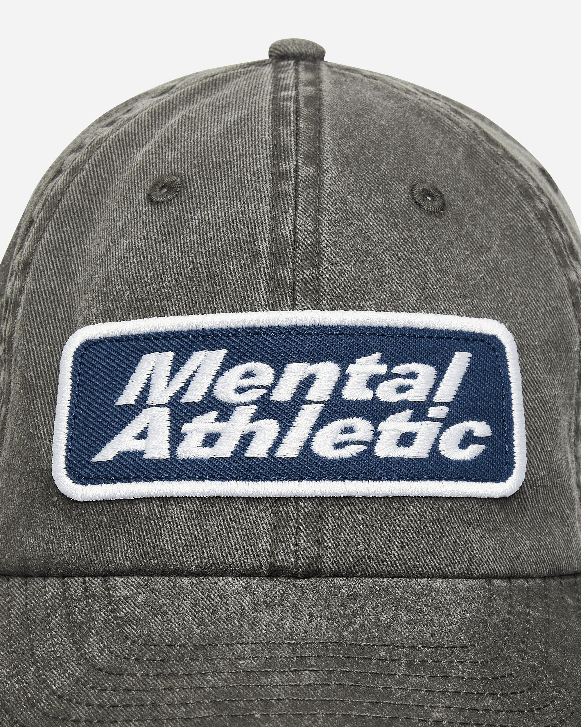 Mental Athletic Dad Cap Acid Wash Black Wa/Navy Patch Hats Caps CT25CSLMJM-PCH-BLK BLKNVY