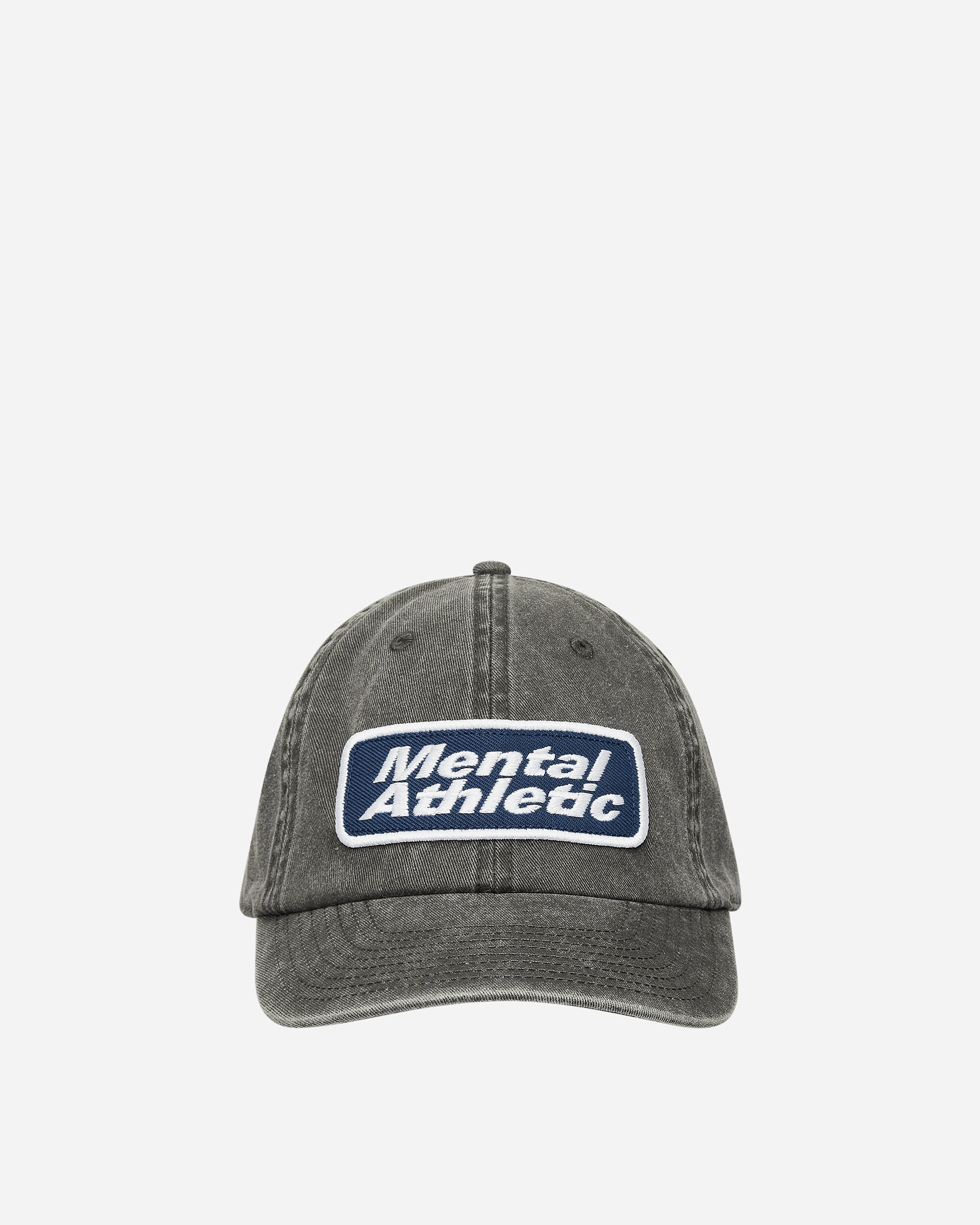 Mental Athletic Dad Cap Acid Wash Black Wa/Navy Patch Hats Caps CT25CSLMJM-PCH-BLK BLKNVY