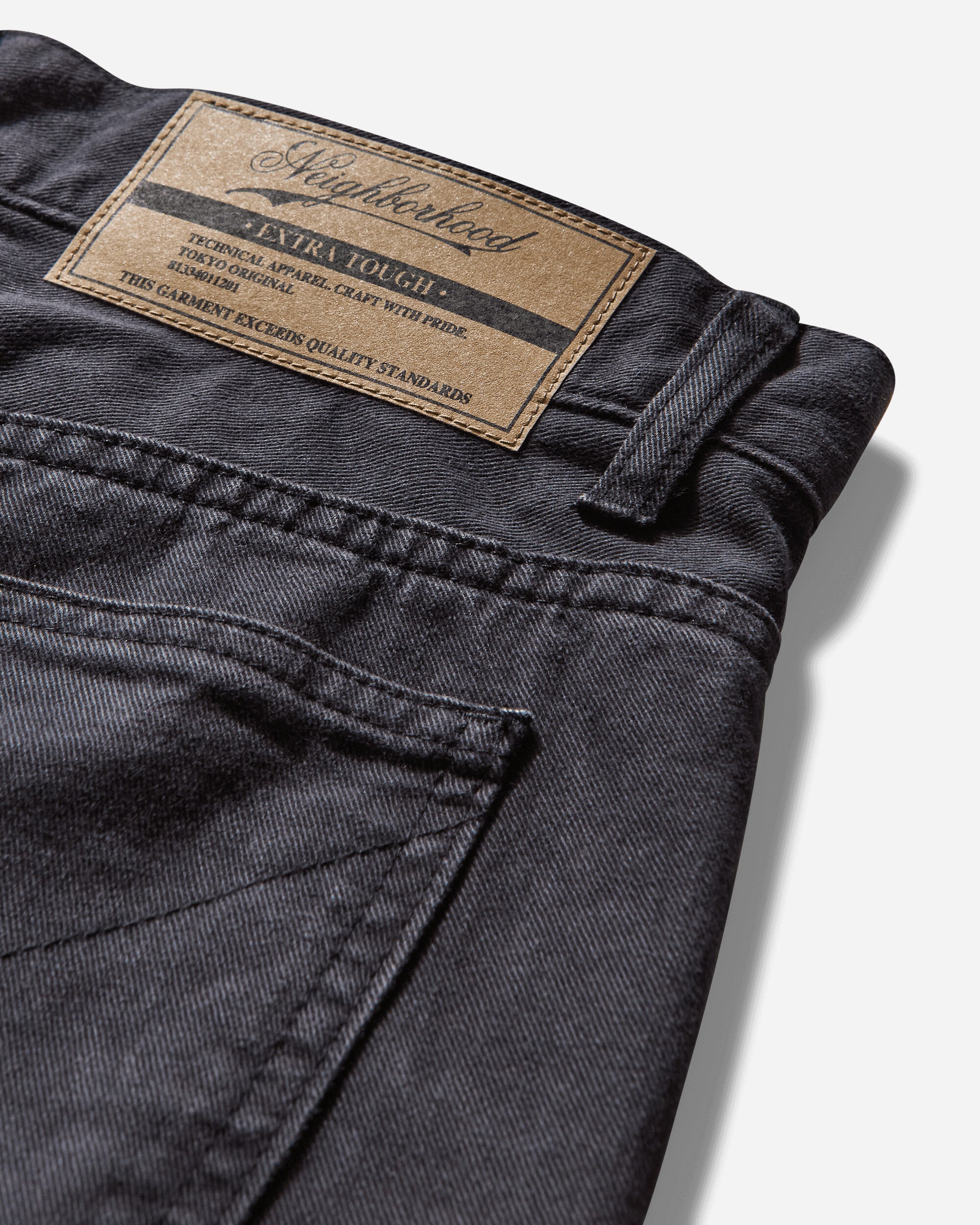 Neighborhood Baggy Silhouette Two Tuck Pants Black Pants Casual 251AQNH-PTM02 BK