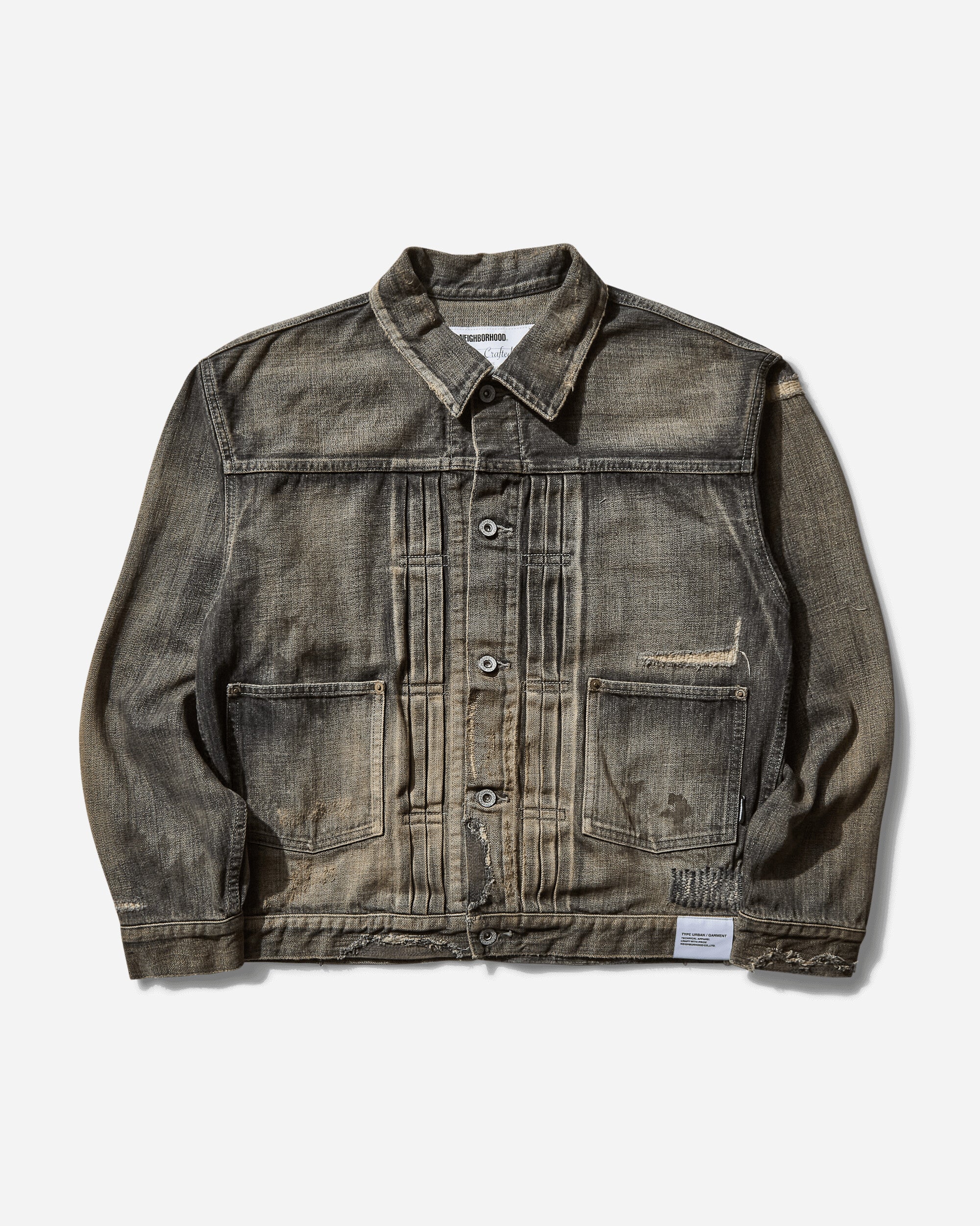 Neighborhood Savage Denim Type-1 Jacket Mod Black Coats and Jackets Denim Jackets 251XBNH-JKM01 BK