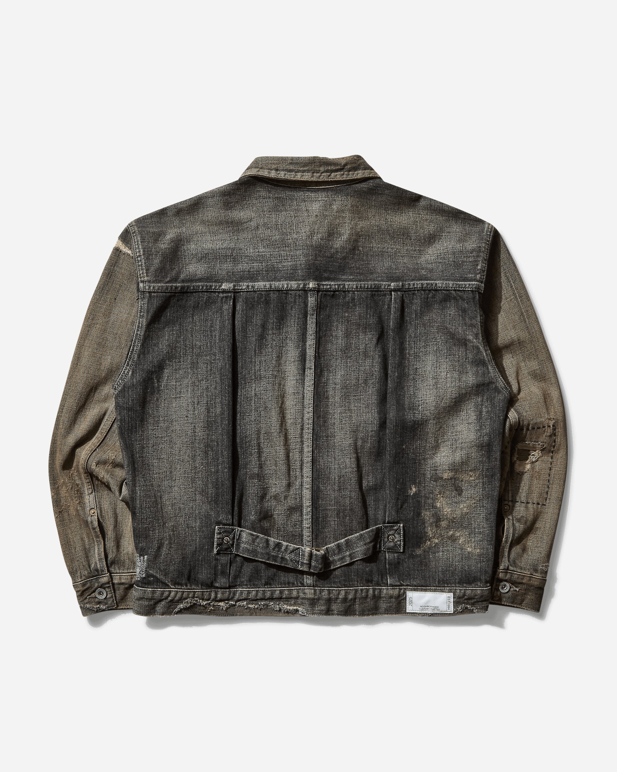 Neighborhood Savage Denim Type-1 Jacket Mod Black Coats and Jackets Denim Jackets 251XBNH-JKM01 BK