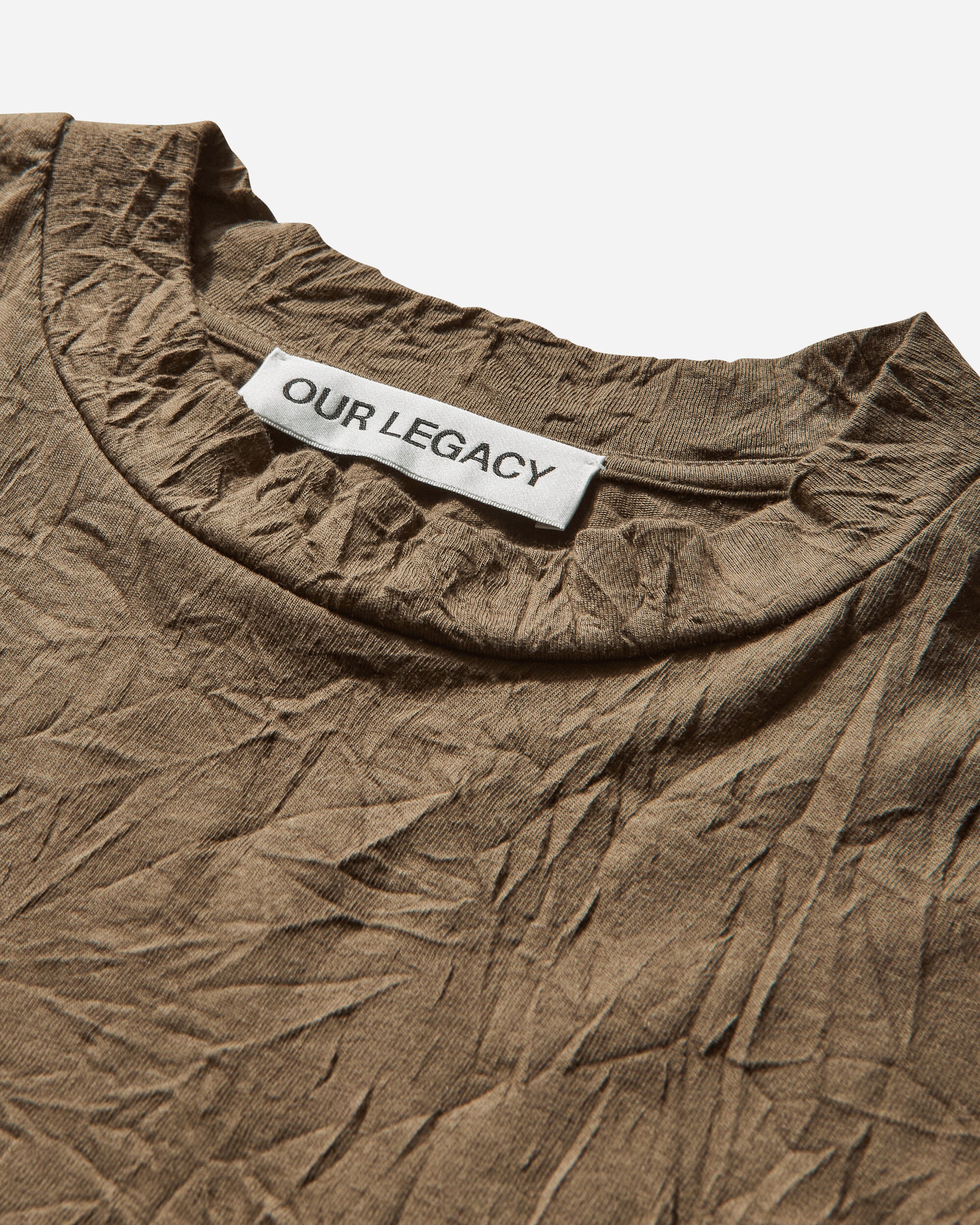 Our Legacy Big Longsleeve Olive Crinkle T-Shirts Longsleeve M2256BOC 001