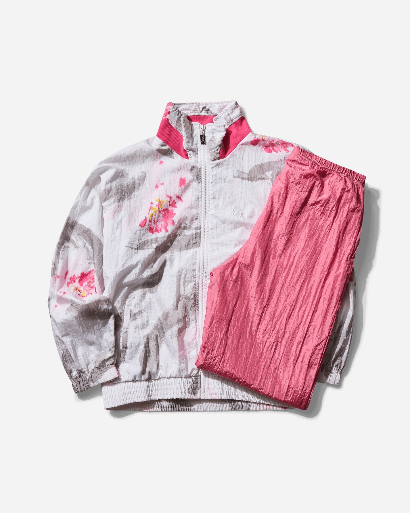 Pezze Vintage Wmns Sergio Tacchini Pink And White Tracksuit Red Sweatshirts Track Tops 0472420 1