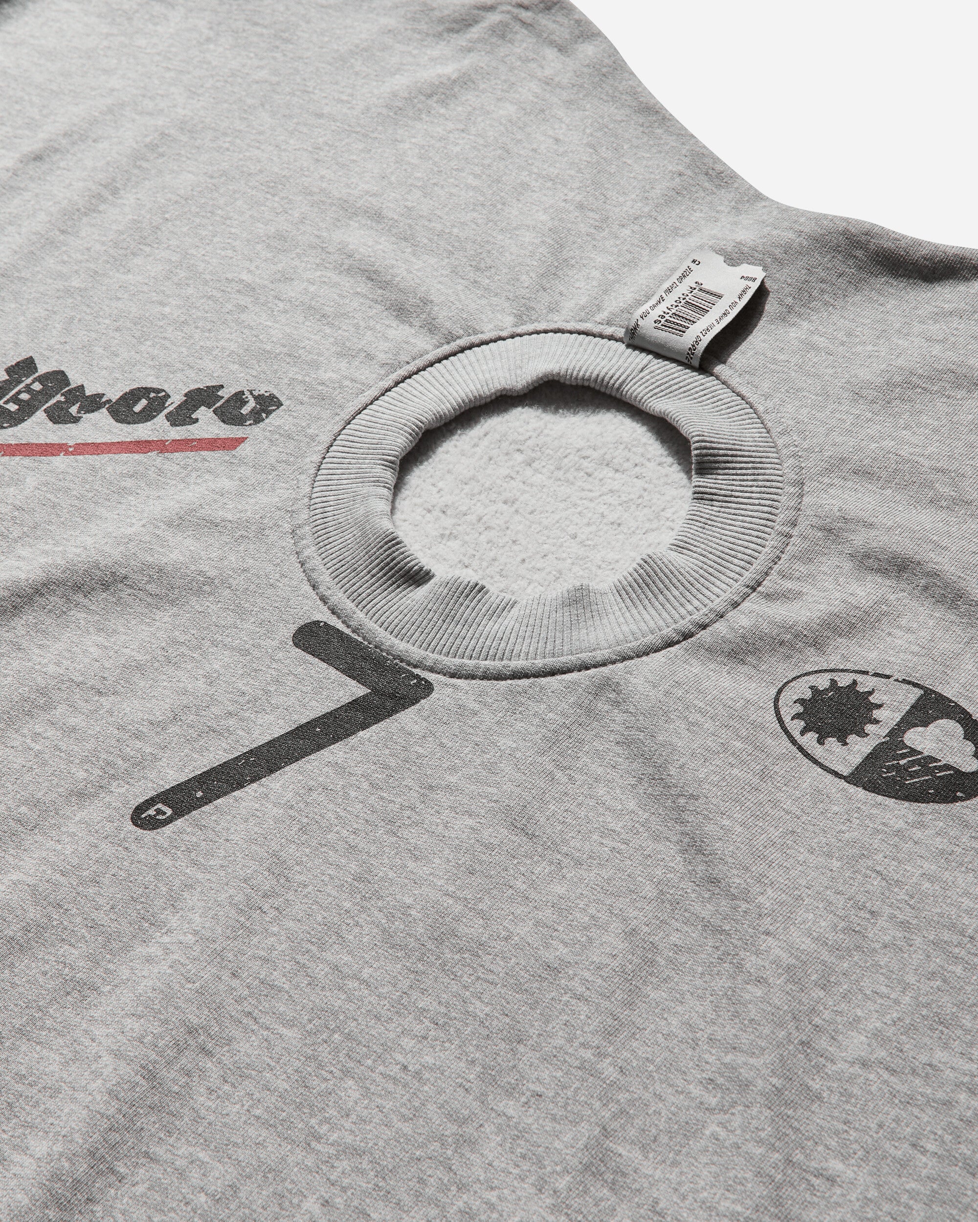 Prototypes Wmns Shrunken Sweatshirt Melange-Grey T-Shirts Longsleeve PT06JE03USG MGREY