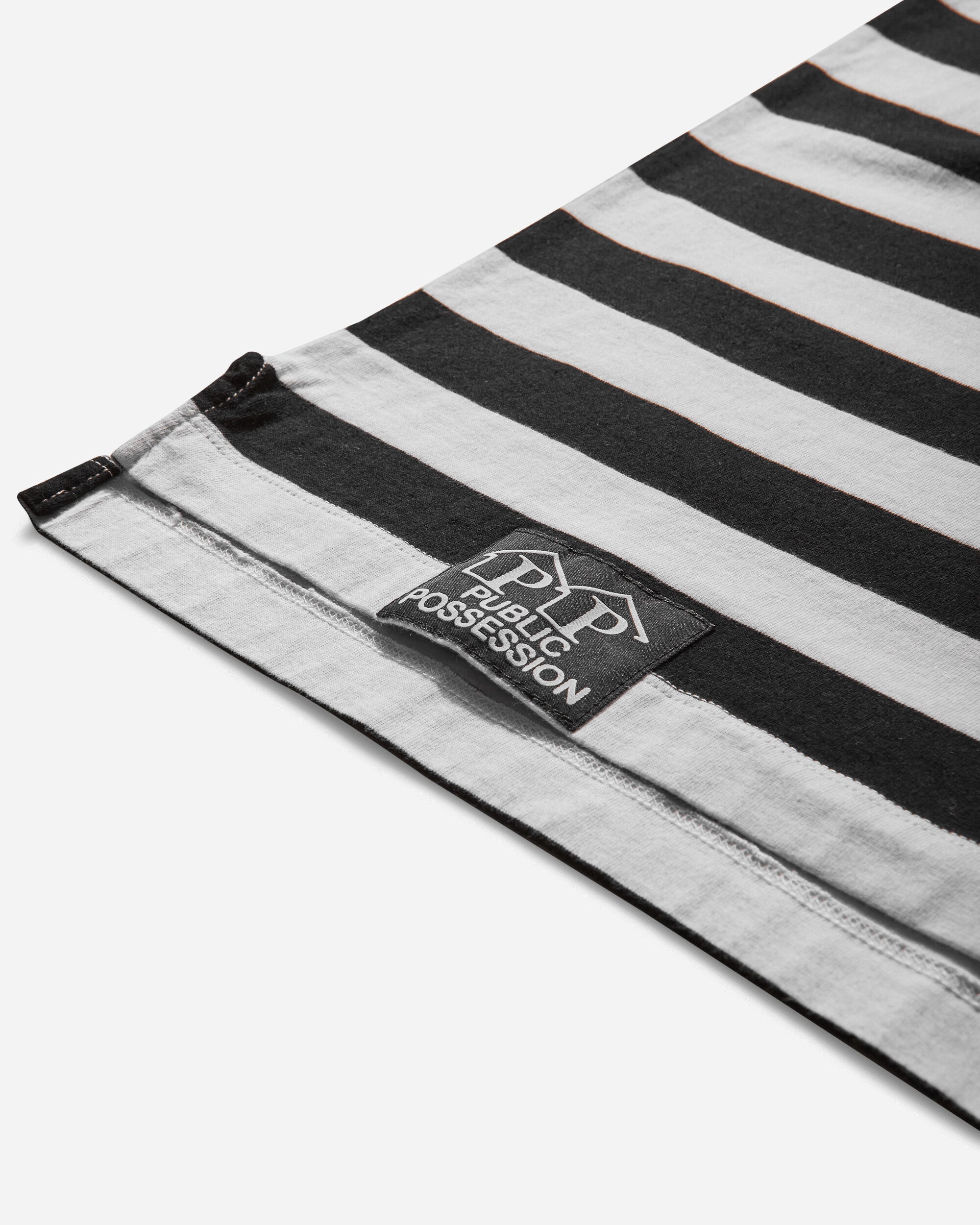 Public Possession Ippi Longsleeve T-Shirt Black And White Striped T-Shirts Longsleeve PP25IPPILS 1