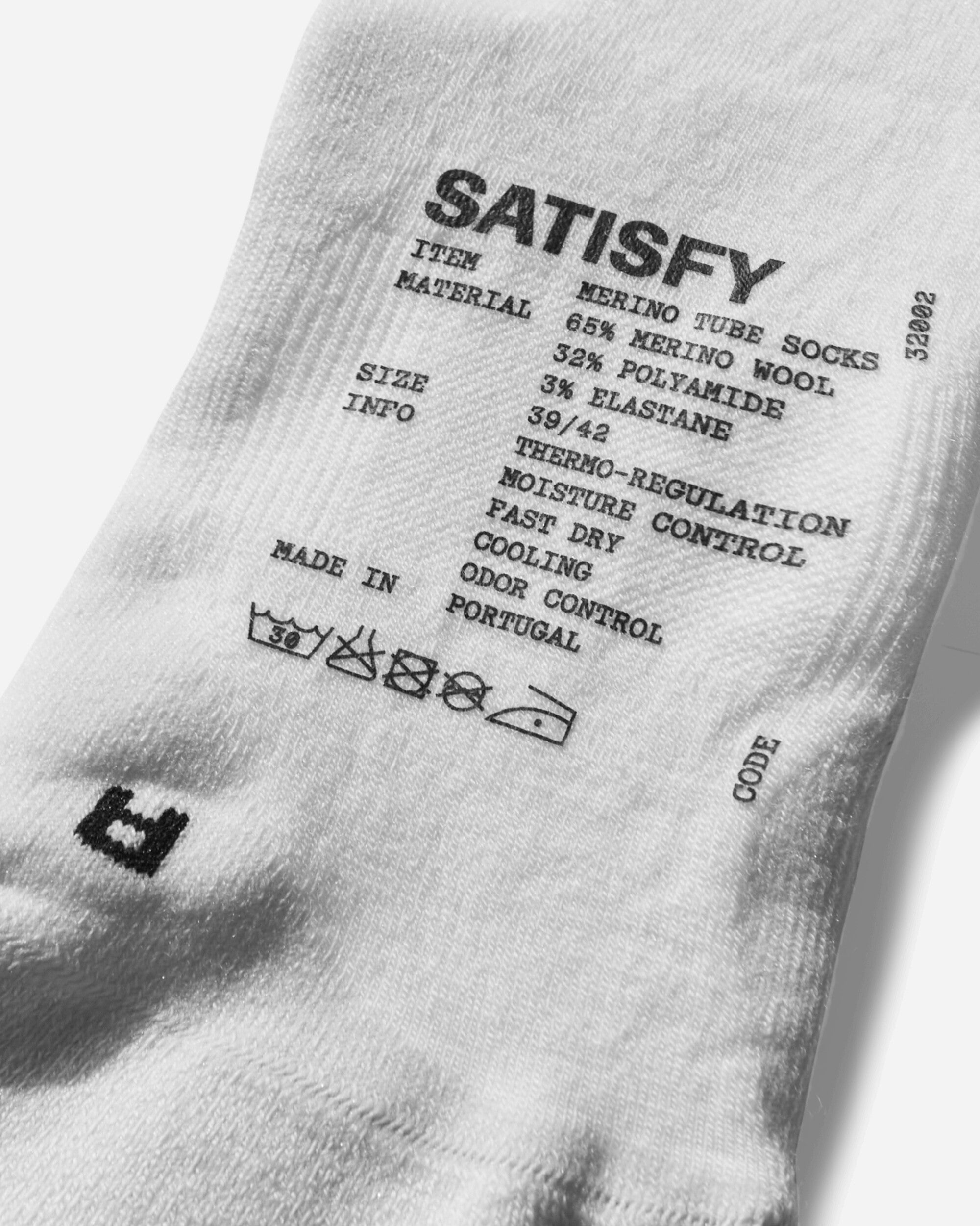 Satisfy Merino Nylon Tube Socks Off-white Underwear Socks 32002 OW