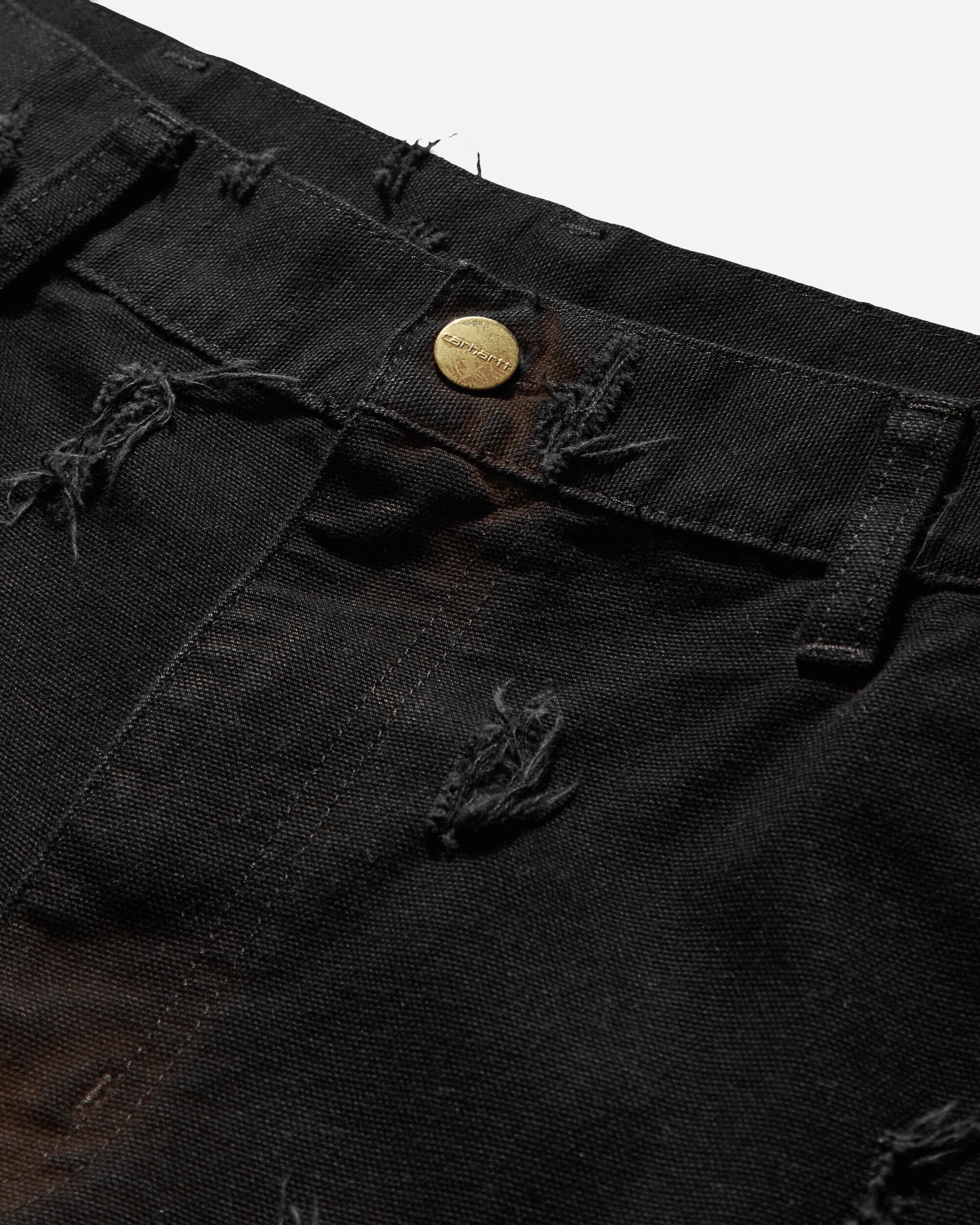 Slam Jam Carhartt x Tintoria Emiliana x Slam Jam "Poor Grade" Single Knee Pant Black Rinsed Pants Casual I031497 8902