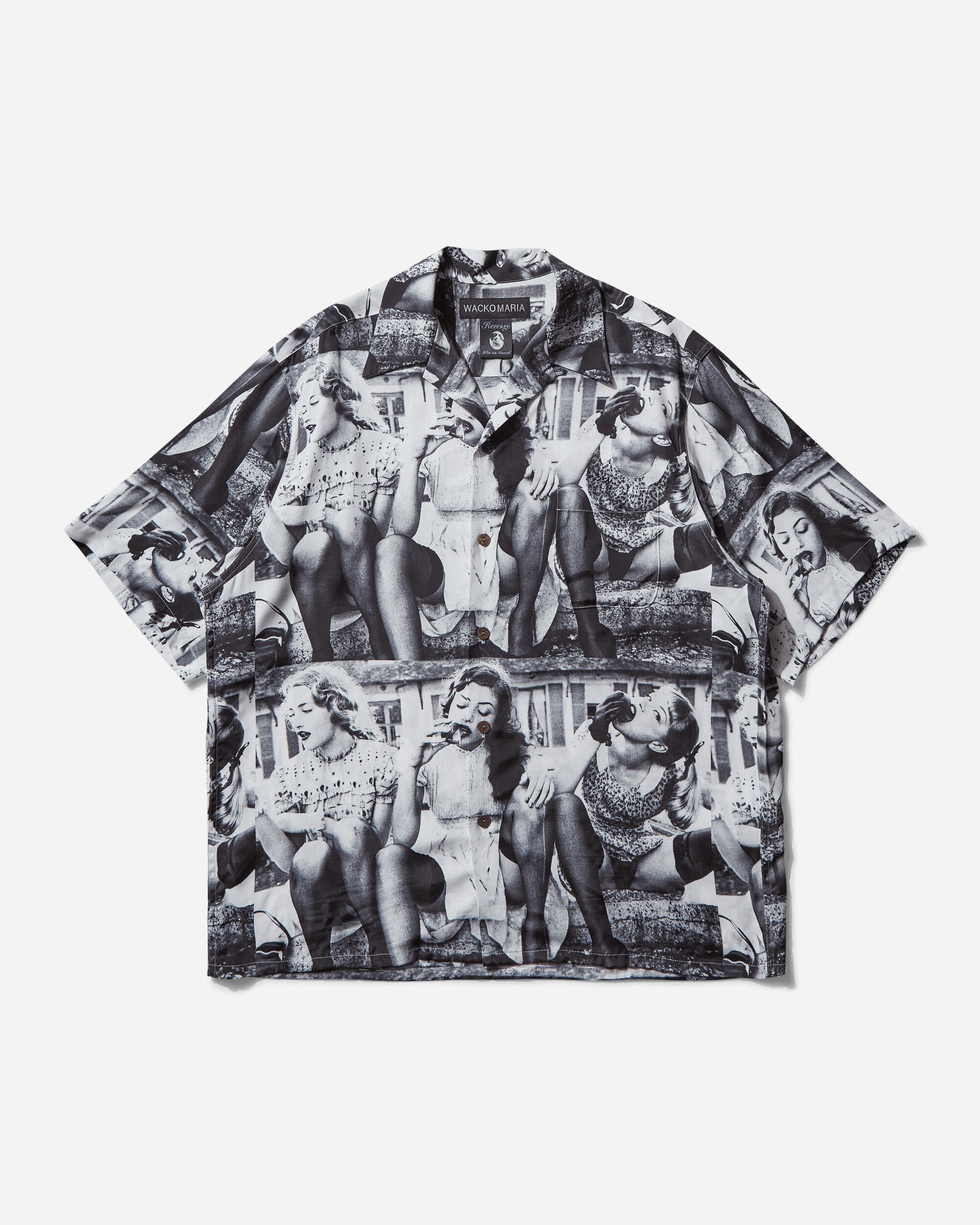 WACKO MARIA Ellen Von Unwerth / S/S Hawaiian Shirt ( Type-2 ) White Shirts Shortsleeve Shirt EVU-WM-HI02 WHITE