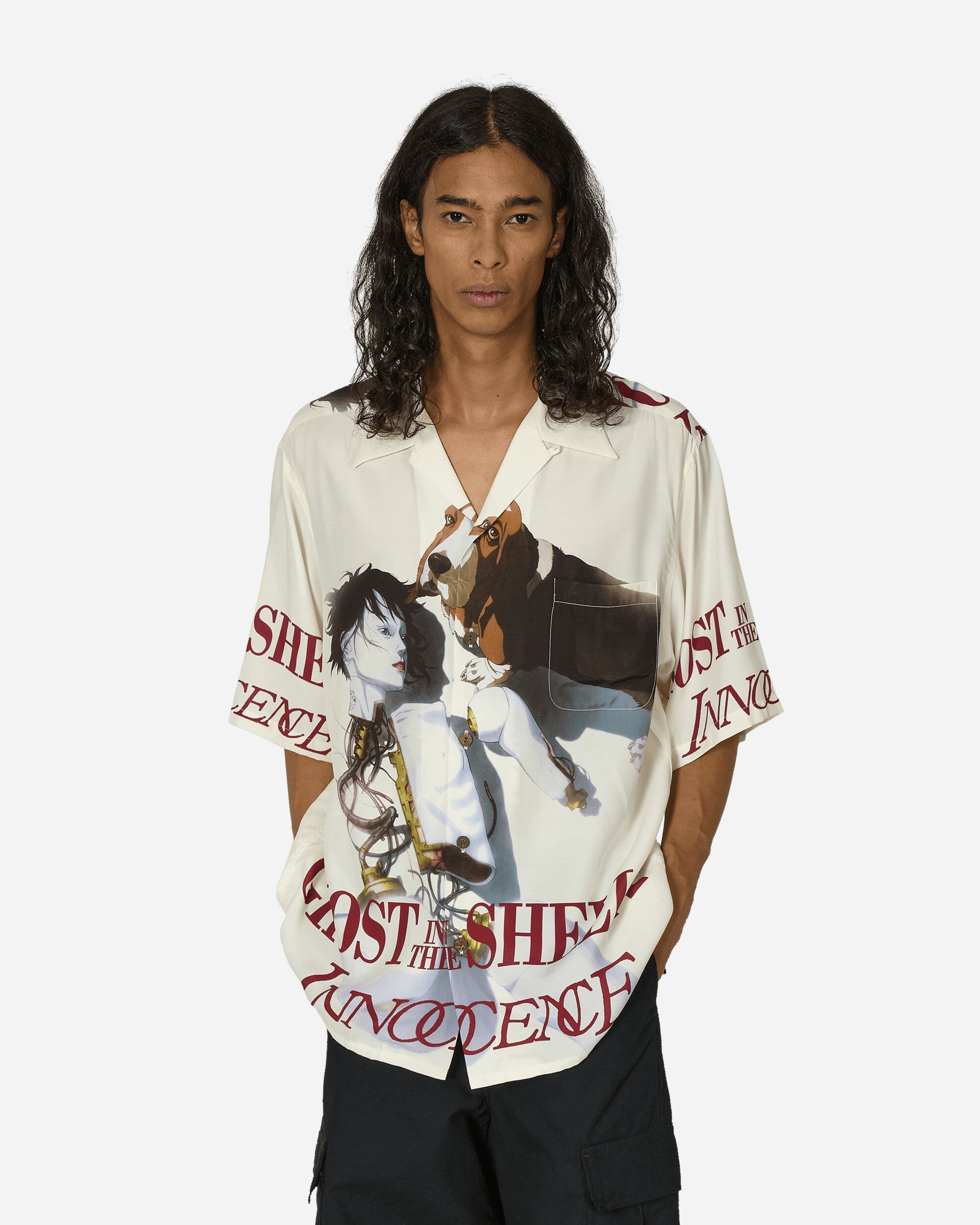 Ghost in the Shell 2: Innocence Hawaiian Shirt (Type-1) White – Slam Jam
