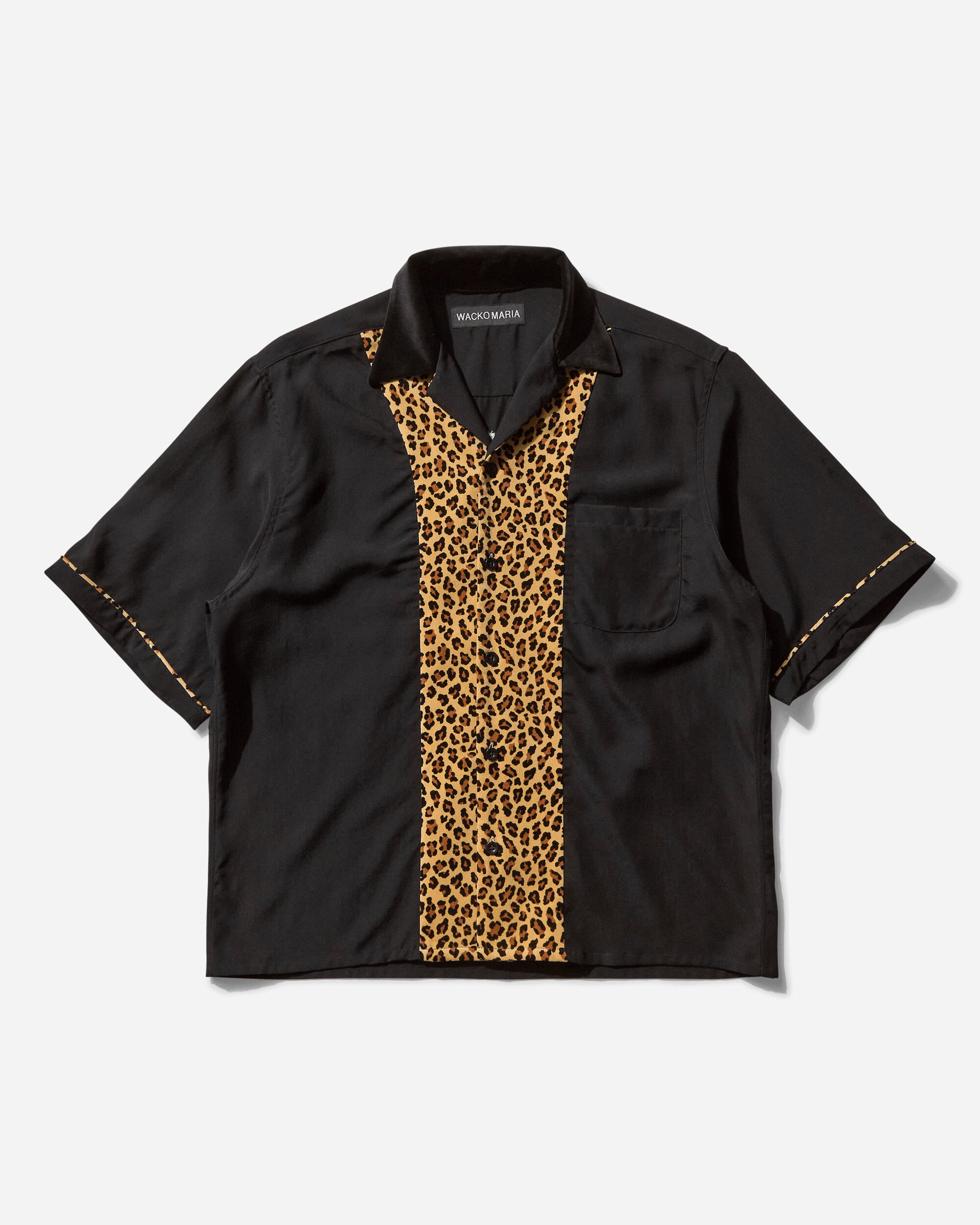 WACKO MARIA Switching Shirt S/S ( Type-4 ) Black Shirts Shortsleeve Shirt 25SS-WMS-OC14 BLACK