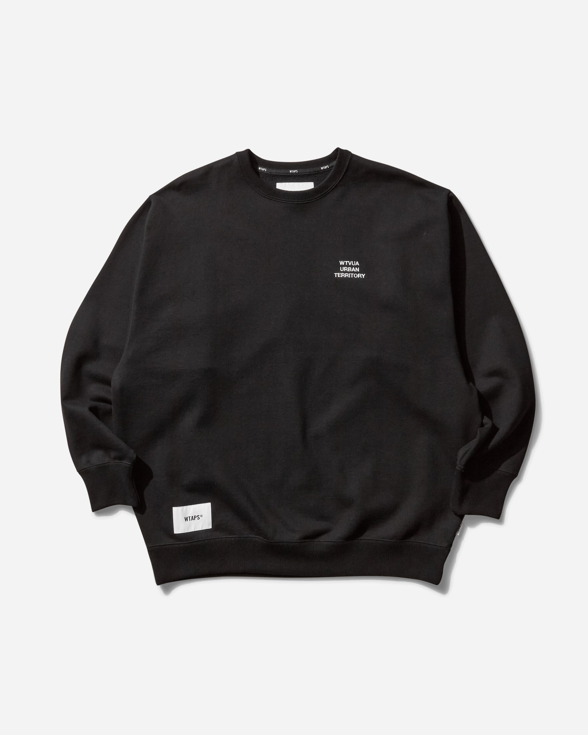 WTAPS Wut/Sweater/Cotton Black Sweatshirts Crewneck 251ATDT-CSM05 BLACK
