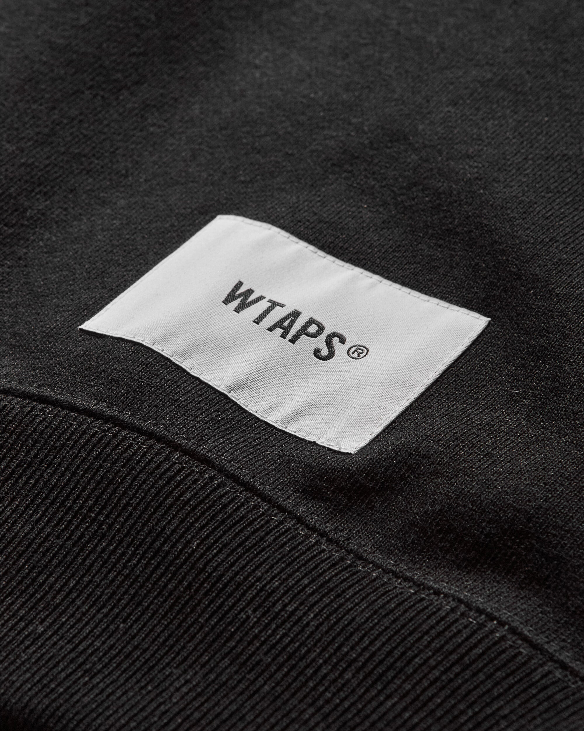 WTAPS Wut/Sweater/Cotton Black Sweatshirts Crewneck 251ATDT-CSM05 BLACK