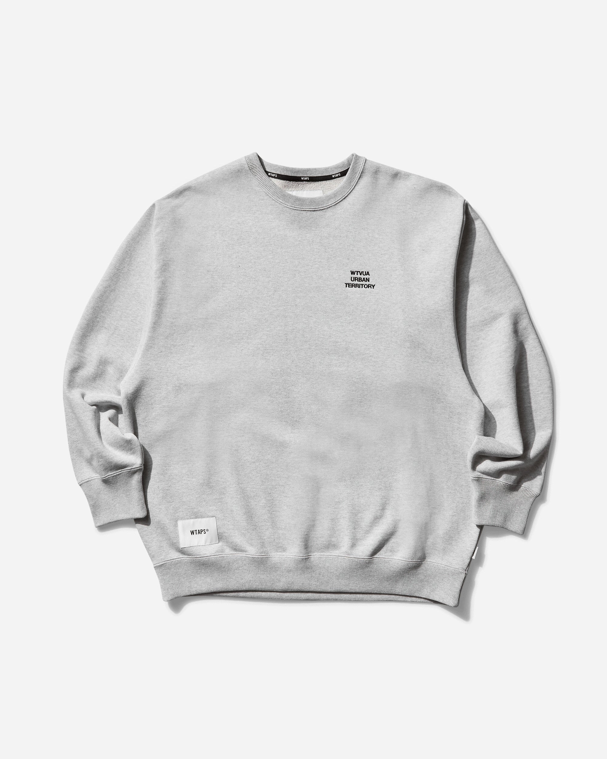 WTAPS Wut/Sweater/Cotton Ash Gray Sweatshirts Crewneck 251ATDT-CSM05 ASHGRAY