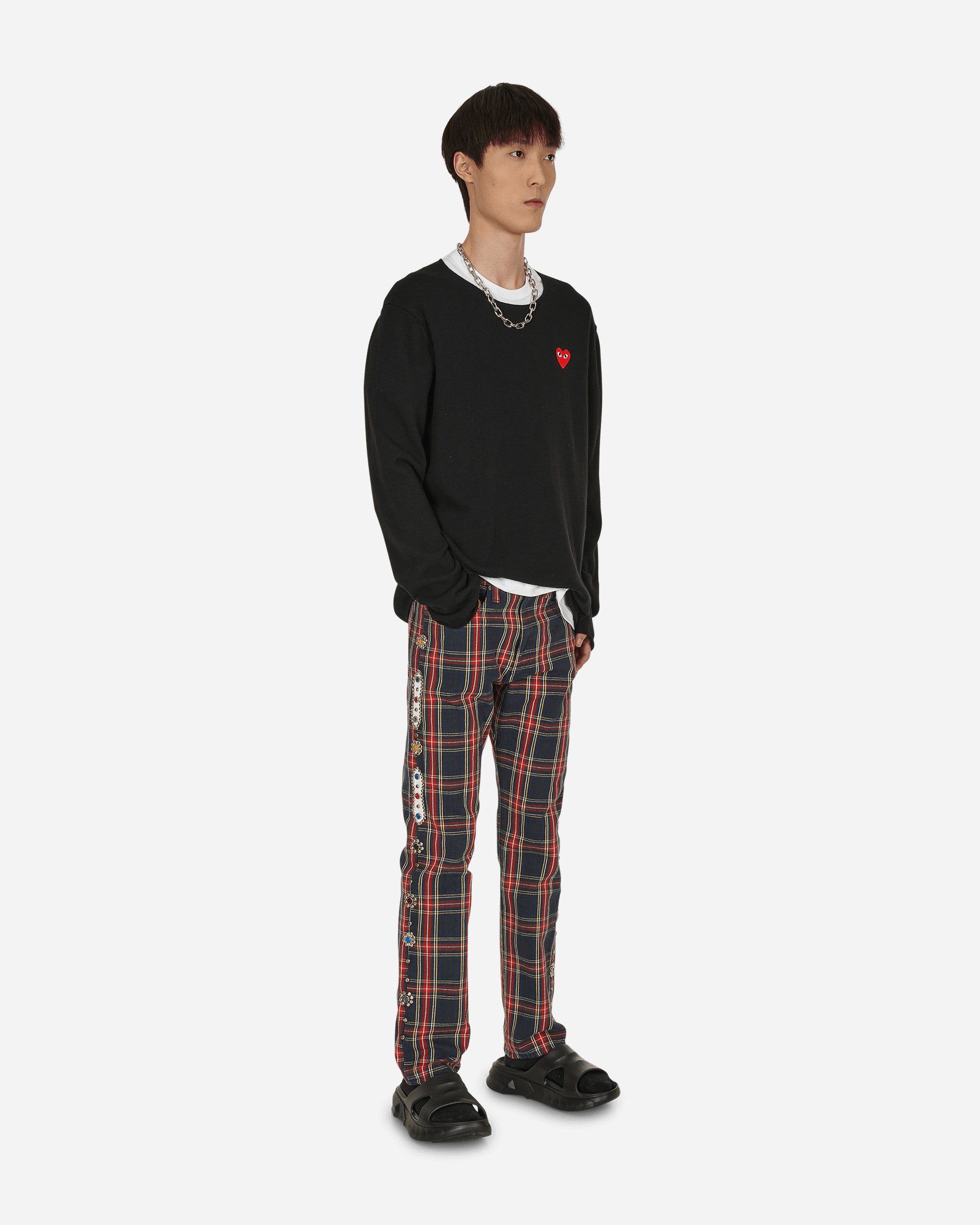 Comme Des Garçons Play Sweat Black Sweatshirts Crewneck P1N068 1