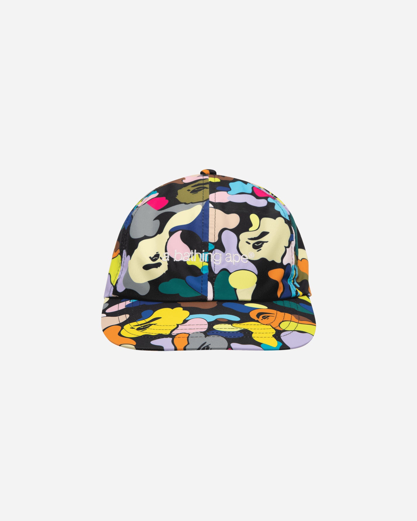 A Bathing Ape Multi Camo Embroidery Panel BLACK Hats Caps 1G80180018 BLACK