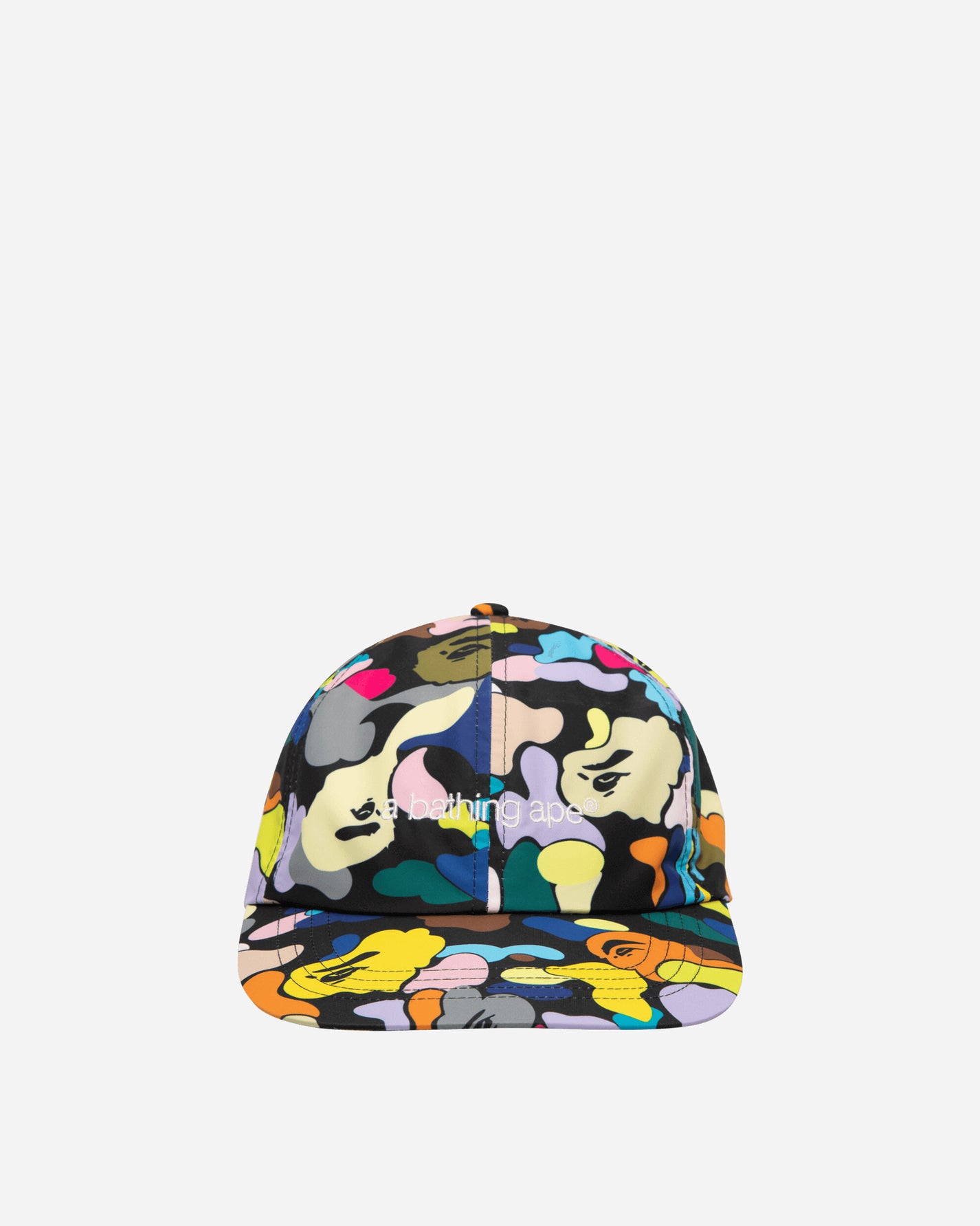 A Bathing Ape Multi Camo Embroidery Panel BLACK Hats Caps 1G80180018 BLACK