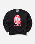 A Bathing Ape Abc Camo Ape Head Relax Fit Crewneck Sweatshirt M Black Sweatshirts Crewneck 1L30113310 BLACK