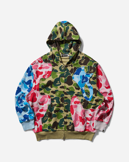 A Bathing Ape Abc Camo Patchwork Relaxed Fit Zip Hoodie M Multi Sweatshirts Hoodies 1L30115307 MULTI