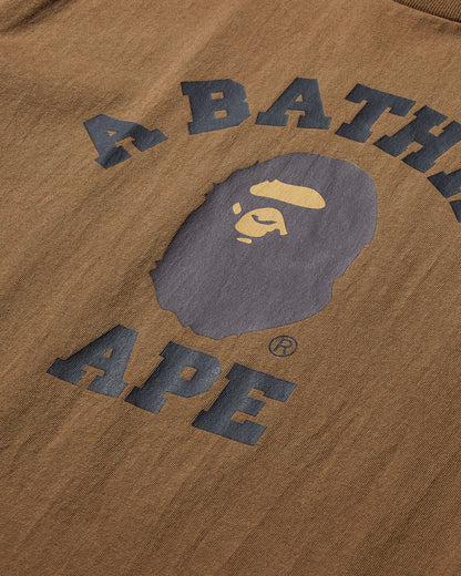 A Bathing Ape College Tee M Beige T-Shirts Shortsleeve 1K80110001 BEIGE