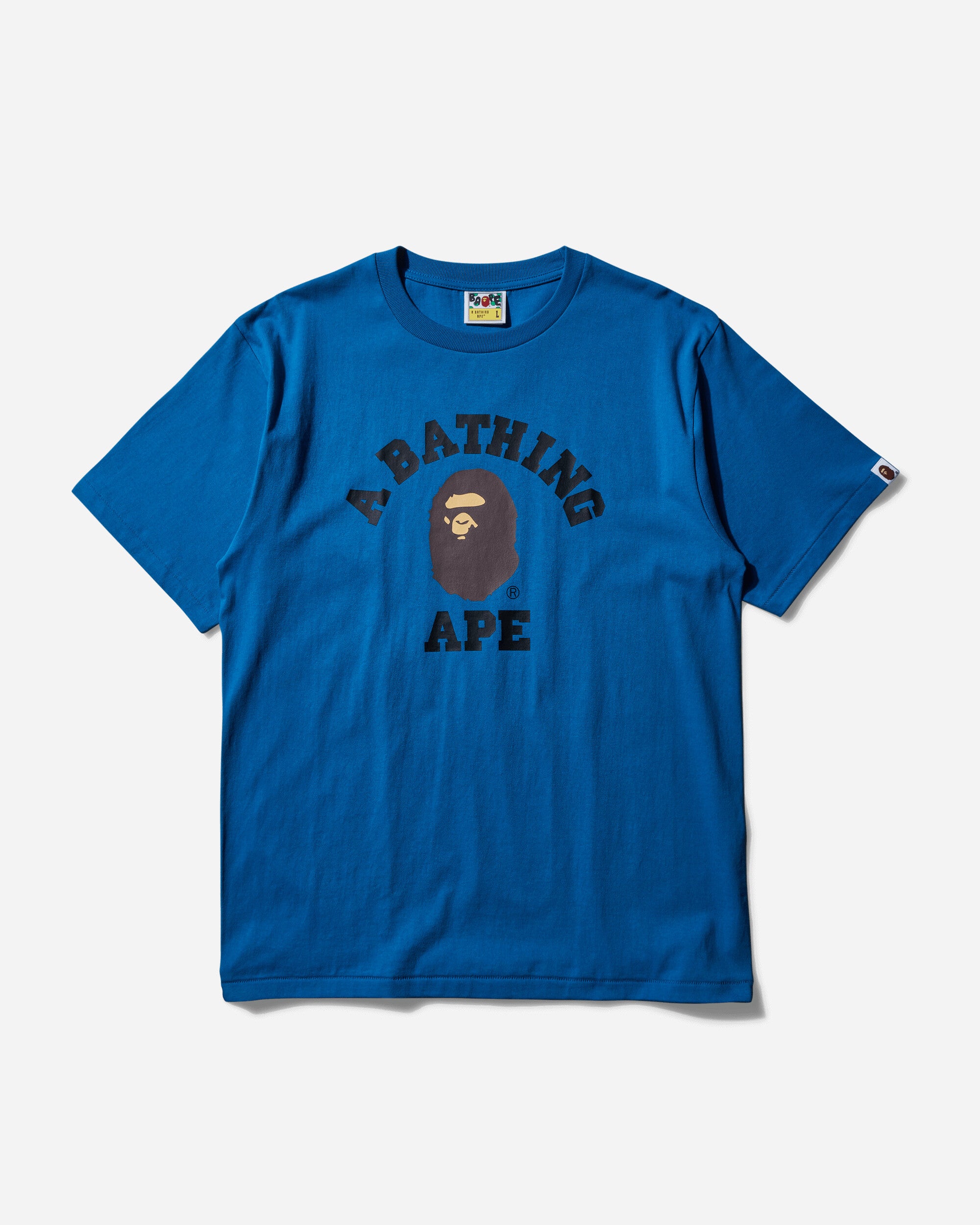 A Bathing Ape College Tee M Blue T-Shirts Shortsleeve 1K80110001 BLUE