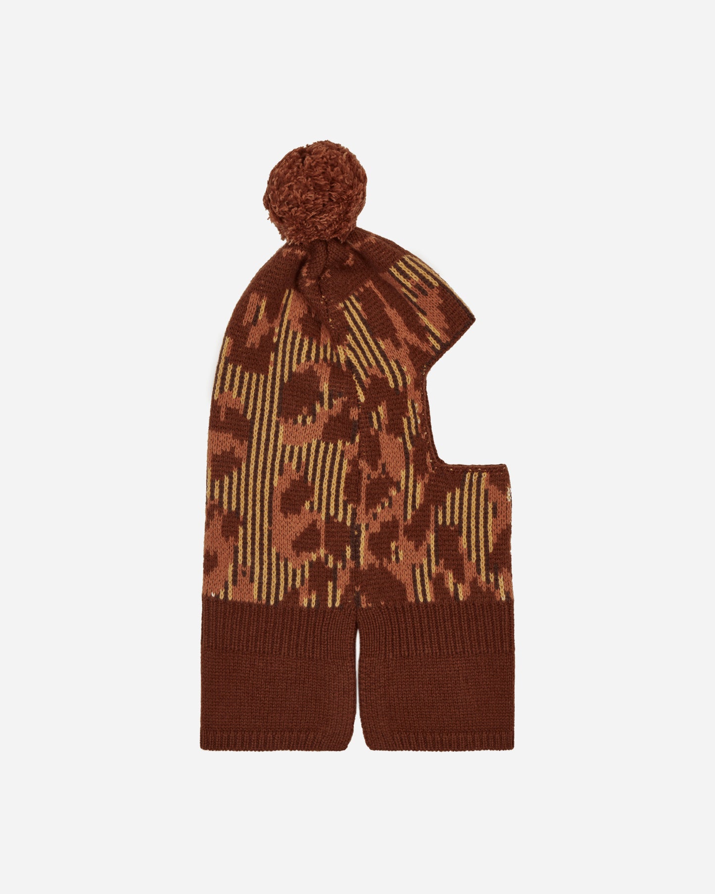 Acne Studios Face Kallard Balaclava Pale Orange/Coffee Brown Hats Balaclavas C40240- CWM