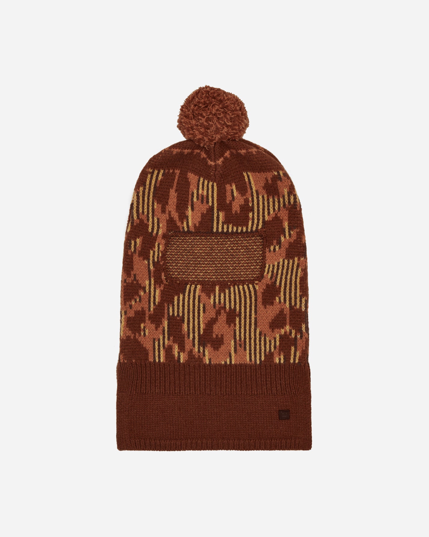 Acne Studios Face Kallard Balaclava Pale Orange/Coffee Brown Hats Balaclavas C40240- CWM