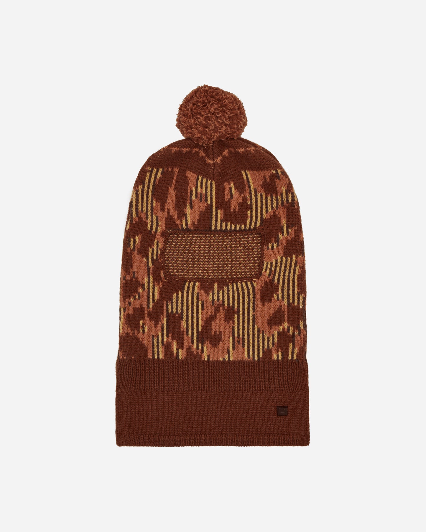 Acne Studios Face Kallard Balaclava Pale Orange/Coffee Brown Hats Balaclavas C40240- CWM