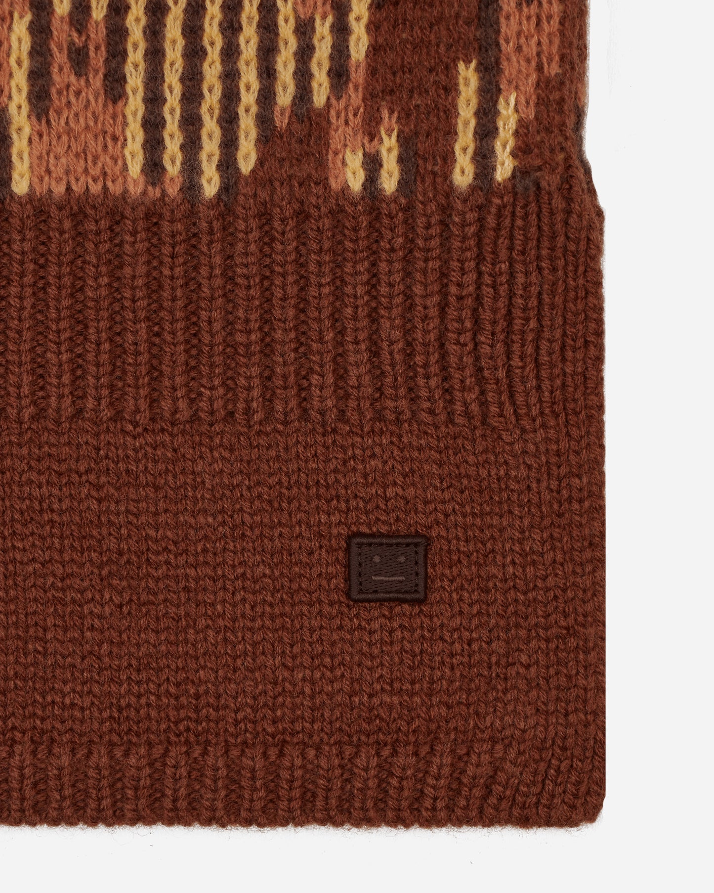 Acne Studios Face Kallard Balaclava Pale Orange/Coffee Brown Hats Balaclavas C40240- CWM