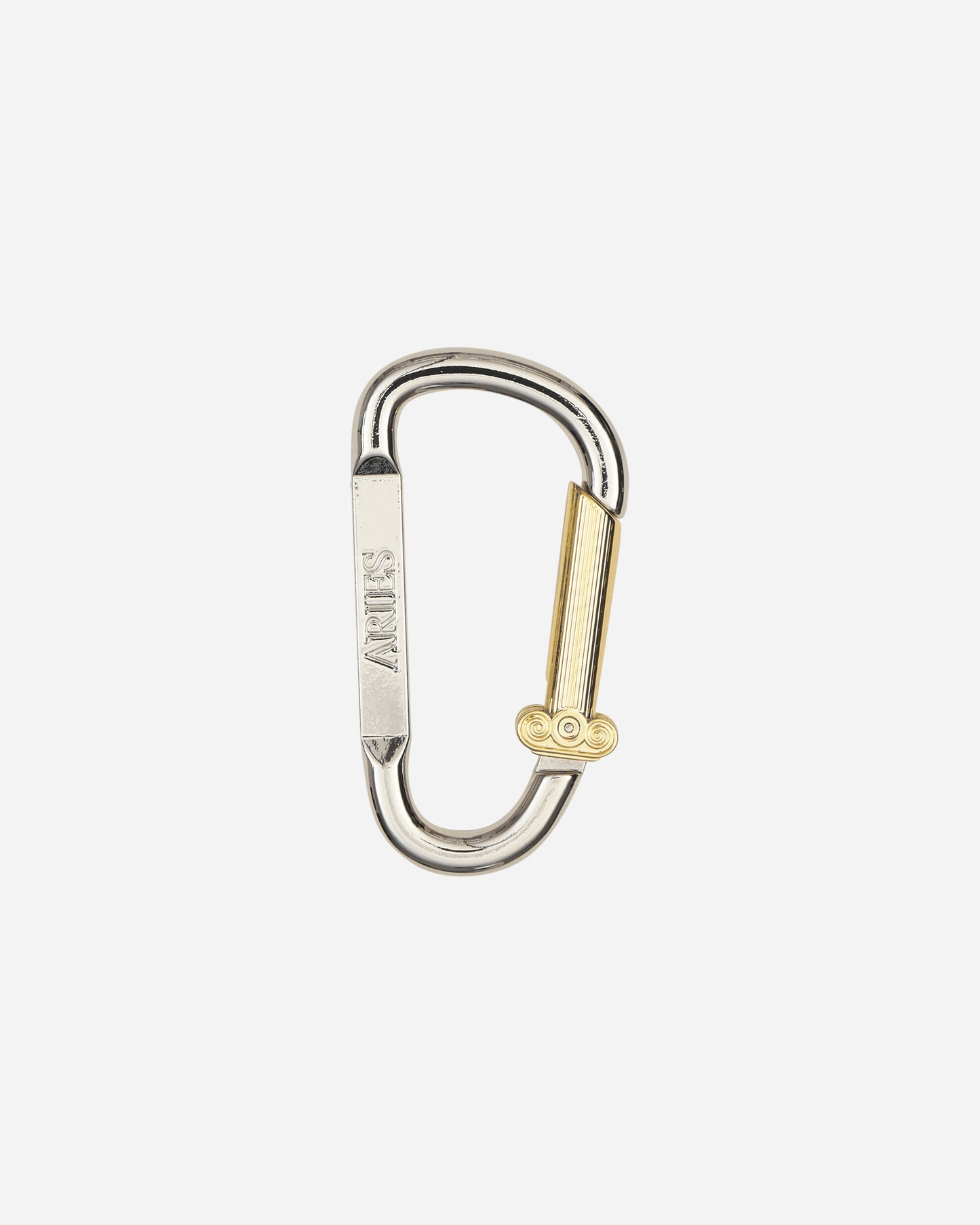 Aries Column Carabiner Silver Gold Small Accessories Keychains AR9002403 SLVGLD