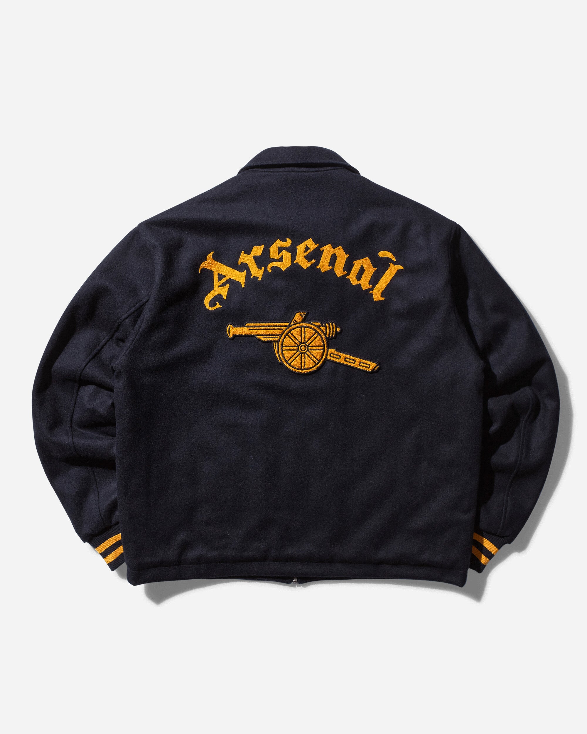 Aries Arsenal X Aries Wool Bomber Jacket Navy Coats and Jackets Bomber Jackets U06706 NAVY