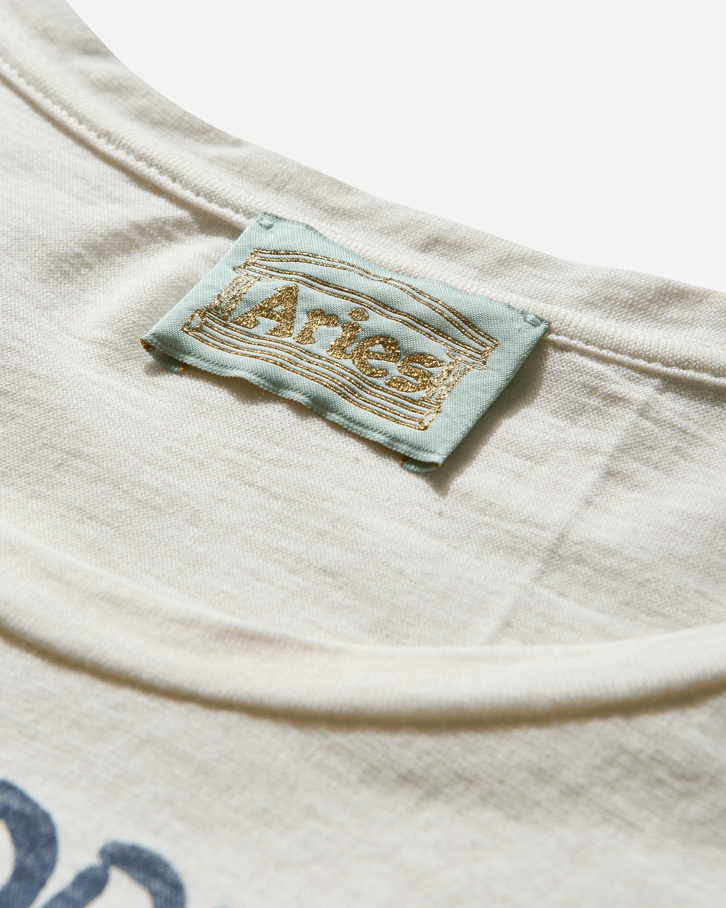 Aries Weedie Pie Cap Sleeve Tee Off White T-Shirts Top AR4009003 OFFWHT