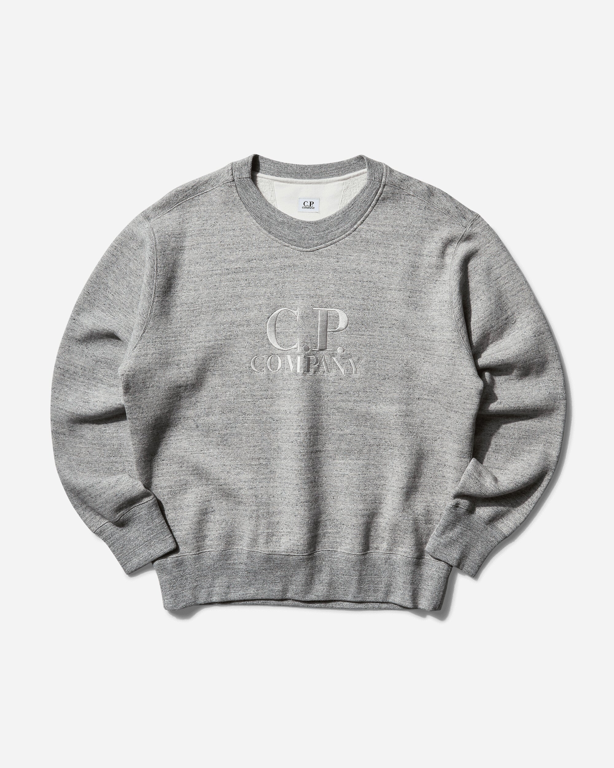 C.P. Company Sweatshirts Crew Neck In Melange Japanese Fleece Greystone Melange Sweatshirts Crewneck 17CMSS136A110222W M94