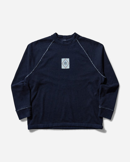 C.P. Company Indigo Fleece Logo Sweatshirt Denim-Normal Washed 40° Sweatshirts Fleece 18CMSS184A-110055W D08