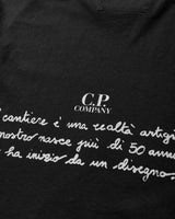 C.P. Company Back Letter T-Shirt Black T-Shirts Shortsleeve 18CMTS319A-005431G 999