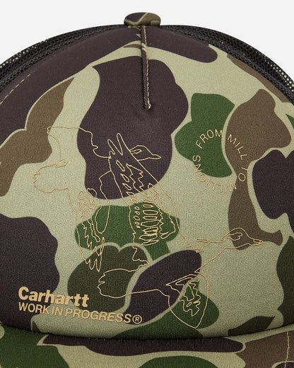 Carhartt WIP Flying Ducks Trucker Cap Camo Duck Green Hats Caps I034047 2EQXX