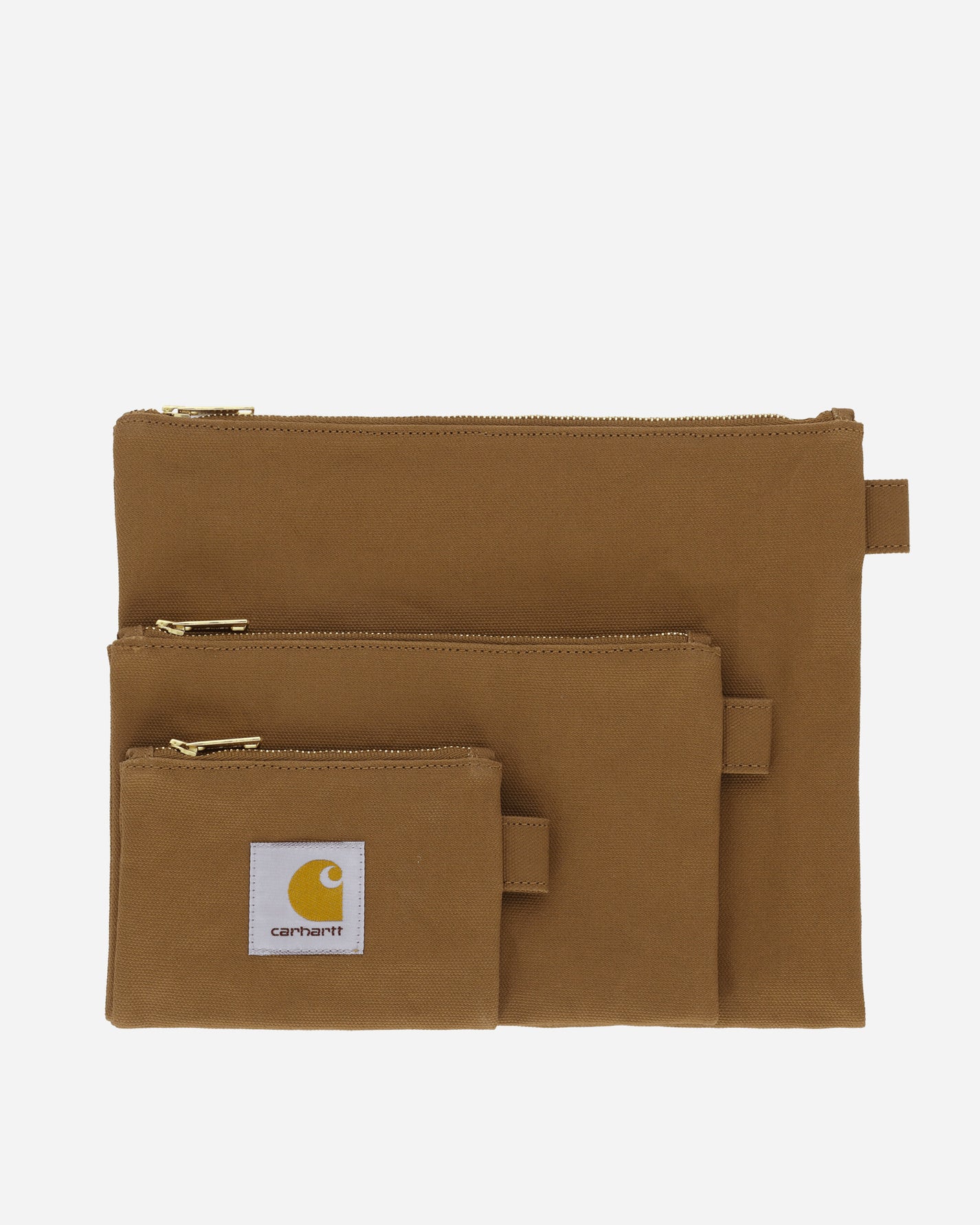 Carhartt WIP Canvas Pouch Set Hamilton Brown Bags and Backpacks Pouches I034758 HZXX