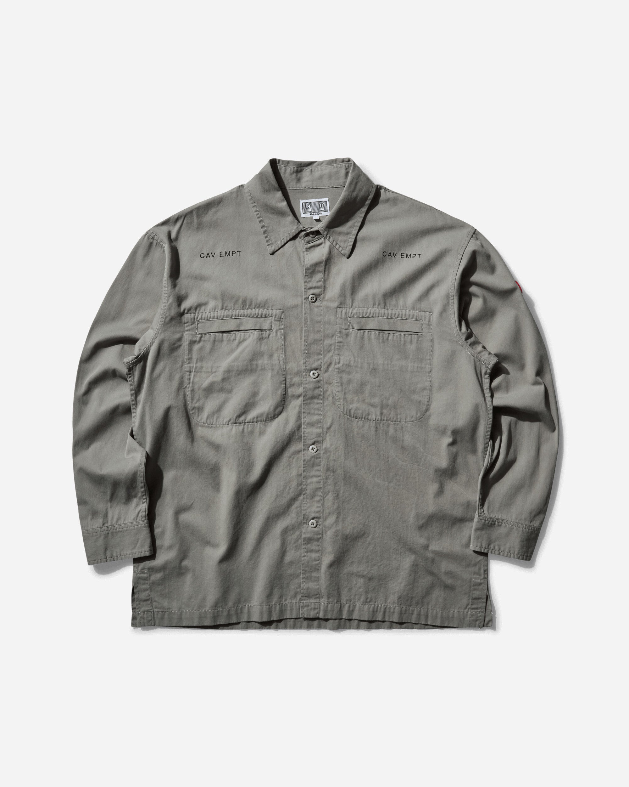 Cav Empt Cotton Casual Shirt Grey Shirts Longsleeve Shirt CES26SH05 001