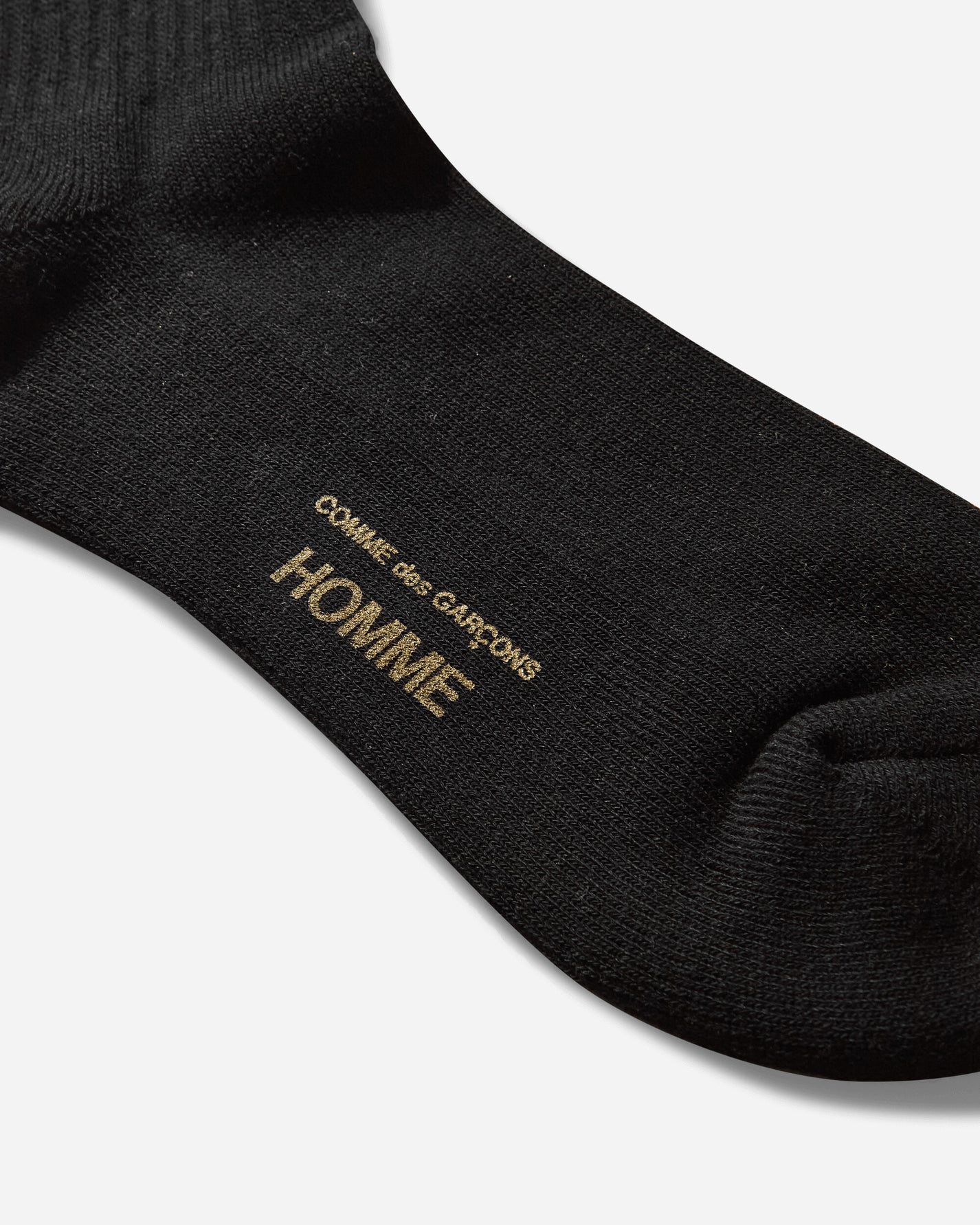 Comme Des Garçons Homme Logo Socks Black Underwear Socks HO-K502-051 001